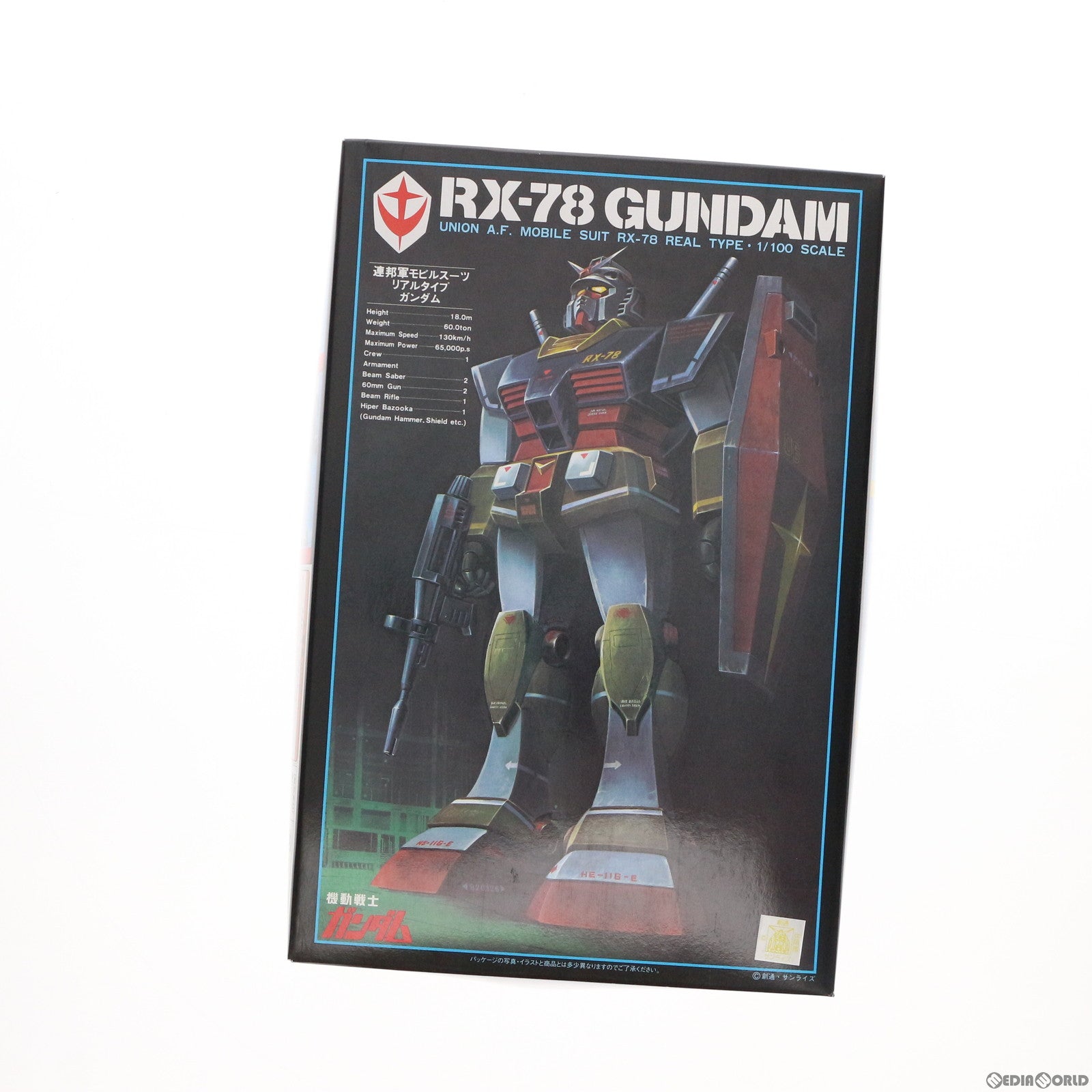 【中古即納】[PTM] 1/100 RX-78 リアルタイプ ガンダム 機動戦士ガンダム プラモデル(8727) バンダイ(19820331)