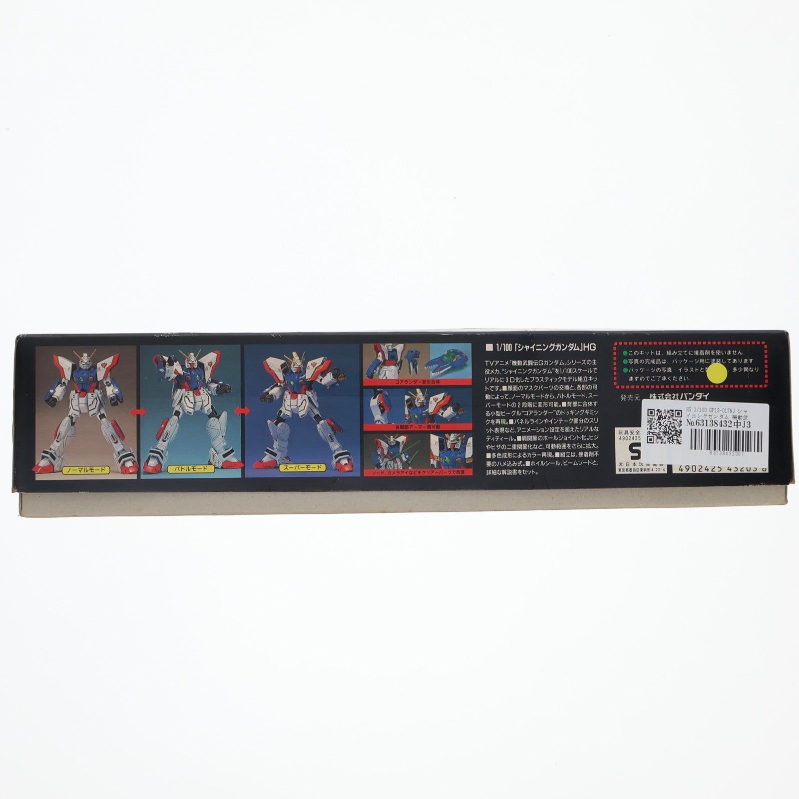 【中古即納】[PTM] HG 1/100 GF13-017NJ シャイニングガンダム 機動武闘伝Gガンダム プラモデル(0043203) バンダイ(19940606)