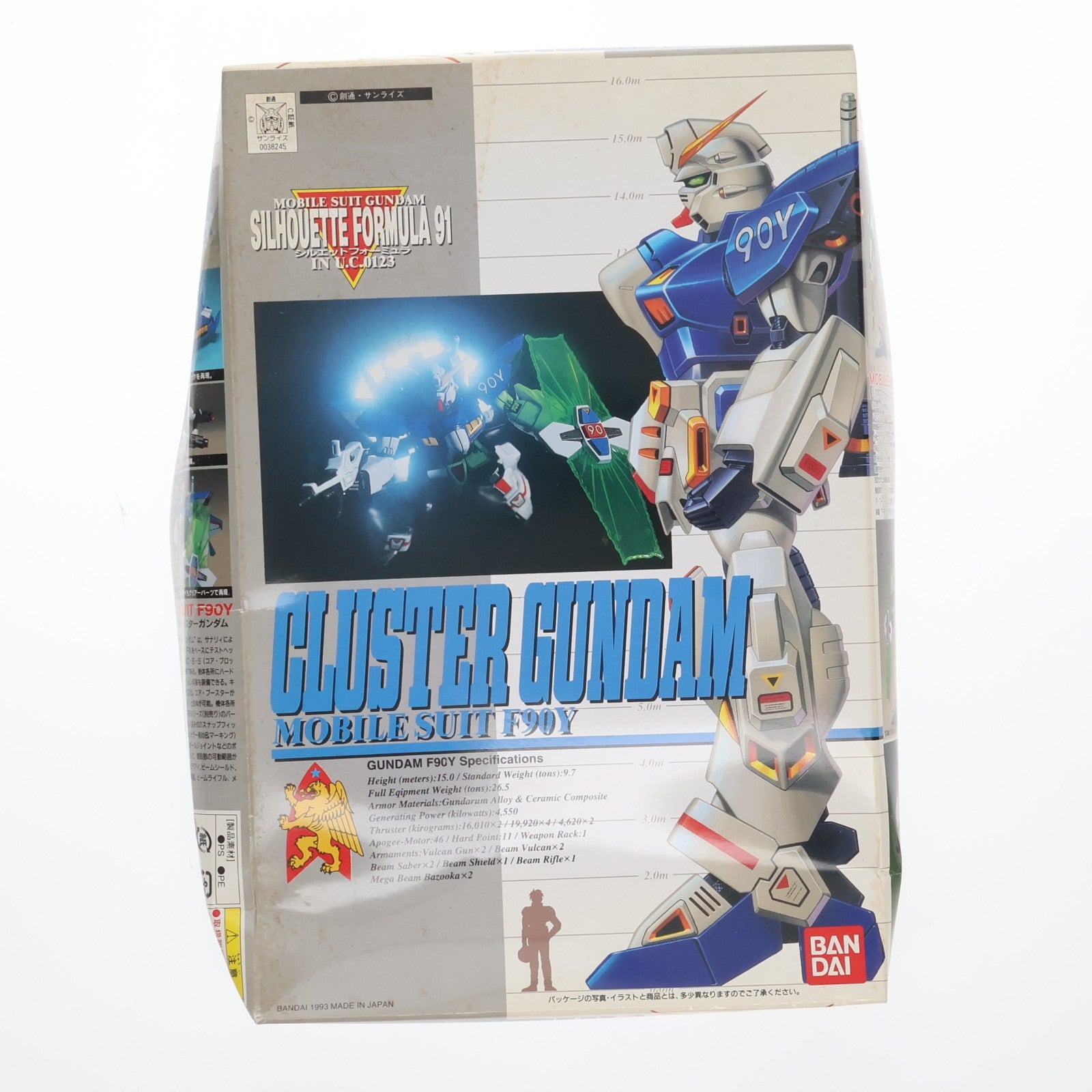 【中古即納】[PTM] 1/100 F90Y クラスターガンダム 機動戦士ガンダム シルエットフォーミュラ 91 IN U.C.0123 プラモデル(0038245) バンダイ(20180228)