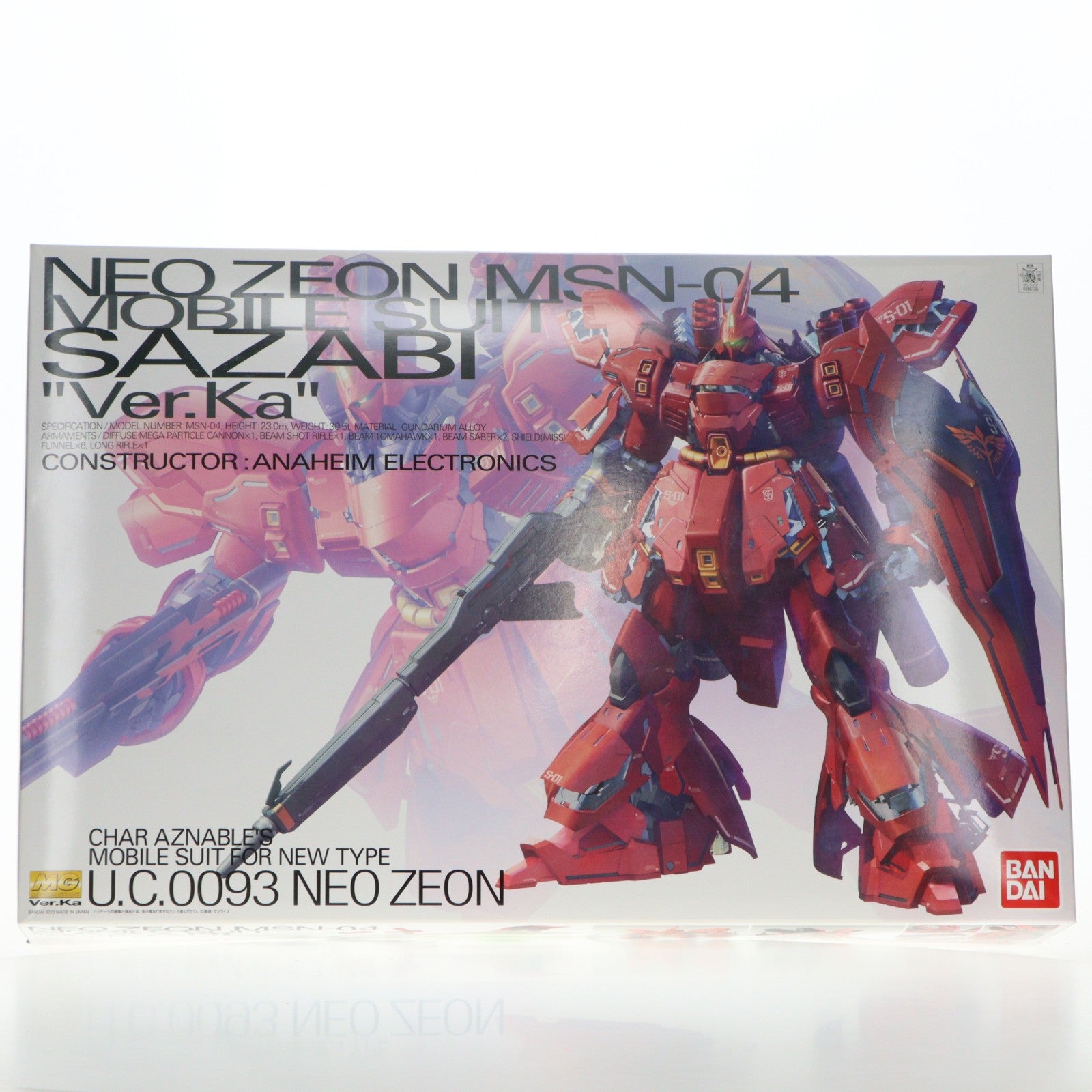 【中古即納】[PTM] MG 1/100 MSN-04 サザビー Ver.ka 機動戦士ガンダム 逆襲のシャア プラモデル(0185135) バンダイ(20180530)