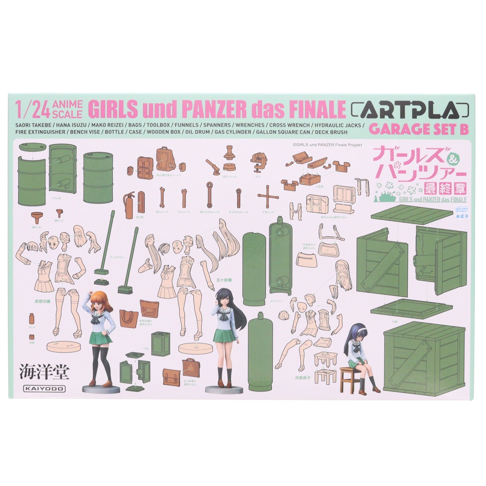 【中古即納】[PTM] ARTPLA 1/24 ガールズ&パンツァー 最終章 ガレージセット[B] プラモデル(AP036) 海洋堂(20240726)