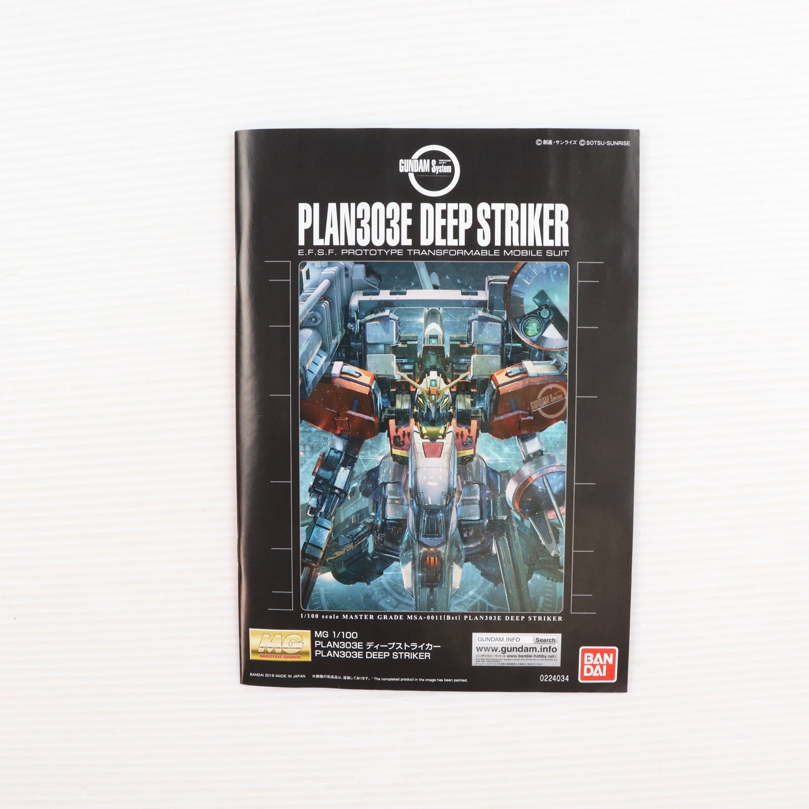 【中古即納】[PTM] MG 1/100 MSA-0011[Bst] PLAN303E ディープストライカー ガンダム・センチネル プラモデル(0224034) バンダイ(20180317)