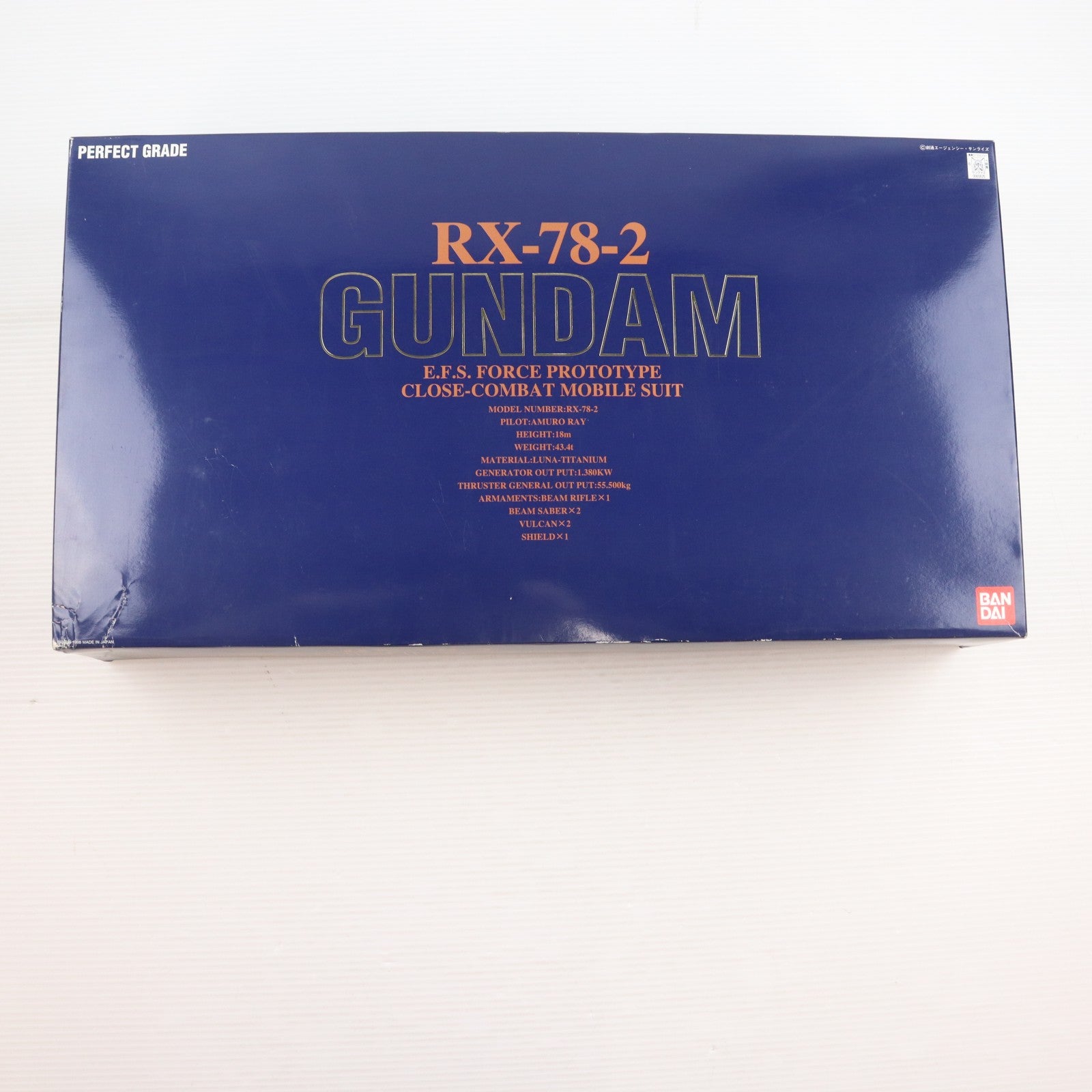 【中古即納】[PTM] PG 1/60 RX-78-2 ガンダム 機動戦士ガンダム プラモデル(0060625) バンダイ(19981009)