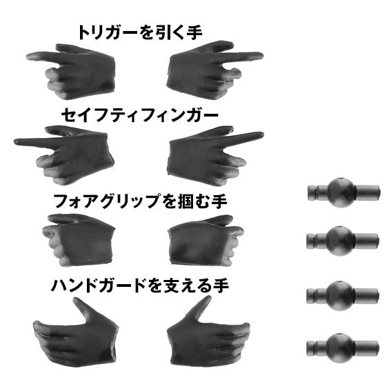 【中古即納】[PTM] メガミデバイス×Little Armory(リトルアーモリー) LA-OP22 メガミデバイス用銃の持ち手 ブラック プラモデル(334811) TOMYTEC(トミーテック)(20250930)