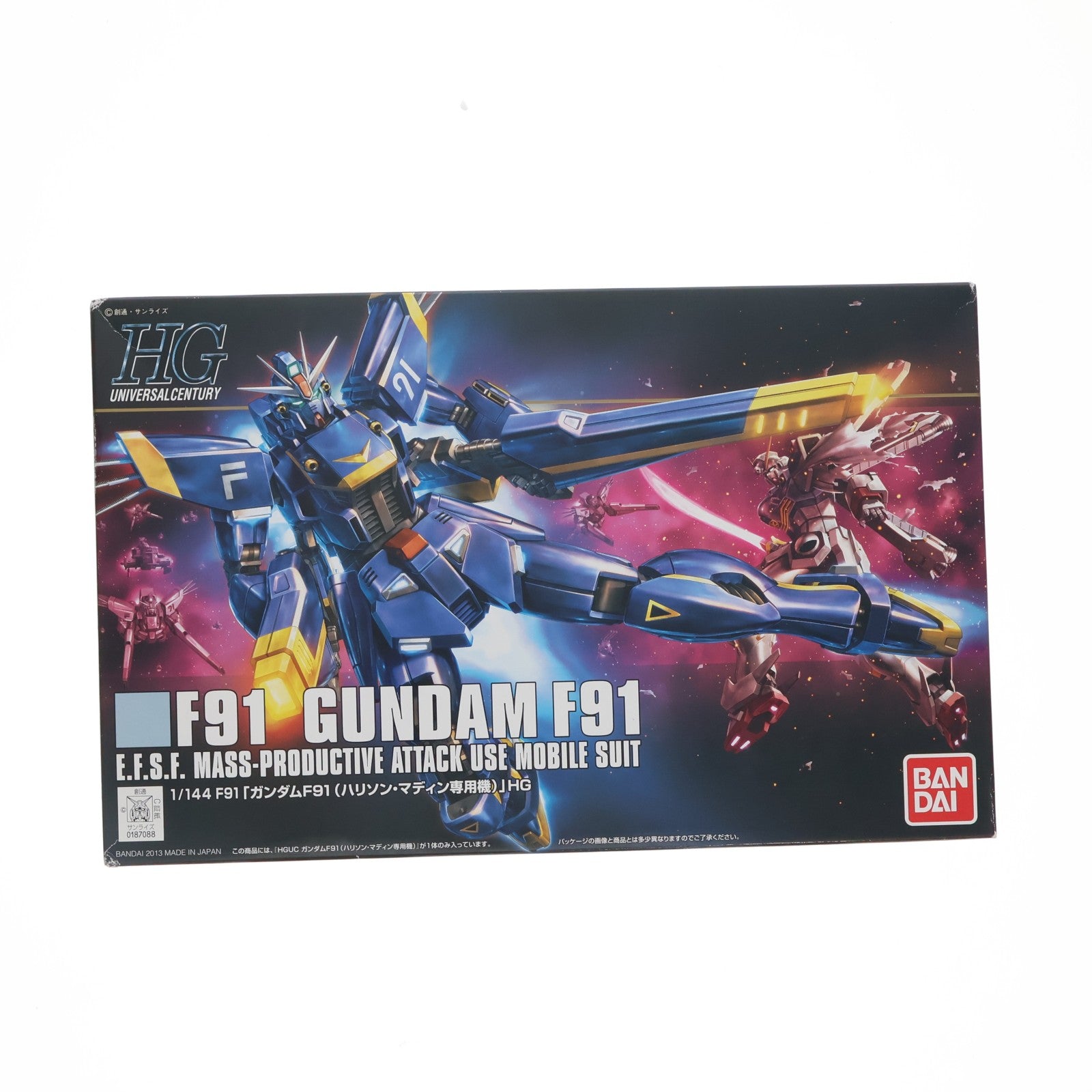 【中古即納】[PTM] HGUC 1/144 ガンダムF91 ハリソン・マディン専用機 機動戦士クロスボーン・ガンダム プラモデル(0187088) バンダイ(20181212)