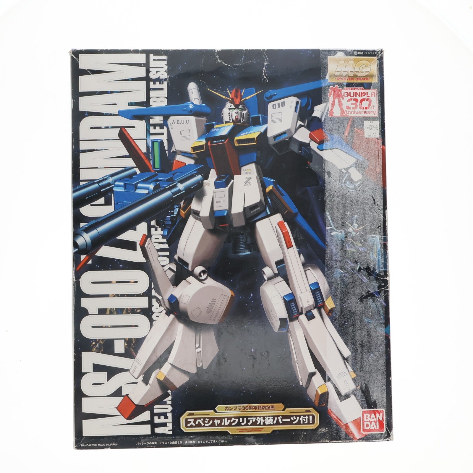 【中古即納】[PTM] MG 1/100 MSZ-010 ZZガンダム スペシャルクリア外装パーツ付き 機動戦士ガンダムZZ(ダブルゼータ) ガンプラ30周年記念特別企画 プラモデル(0161542) バンダイ(20091230)