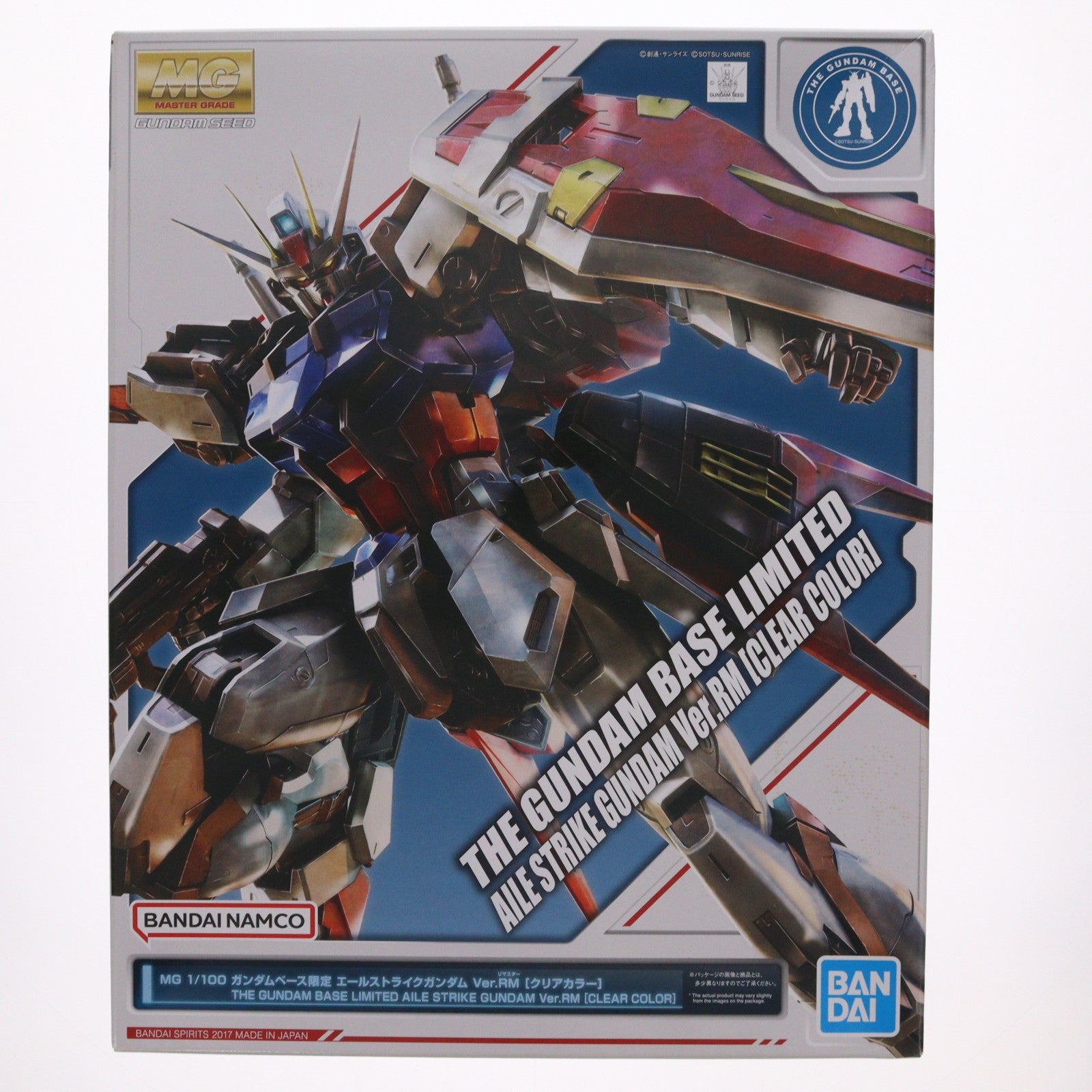 【中古即納】[PTM] ガンダムベース限定 MG 1/100 GAT-X105+AQM/E-X01 エールストライクガンダム Ver.RM[クリアカラー] 機動戦士ガンダムSEED(シード) プラモデル(5063079) バンダイ(20170831)