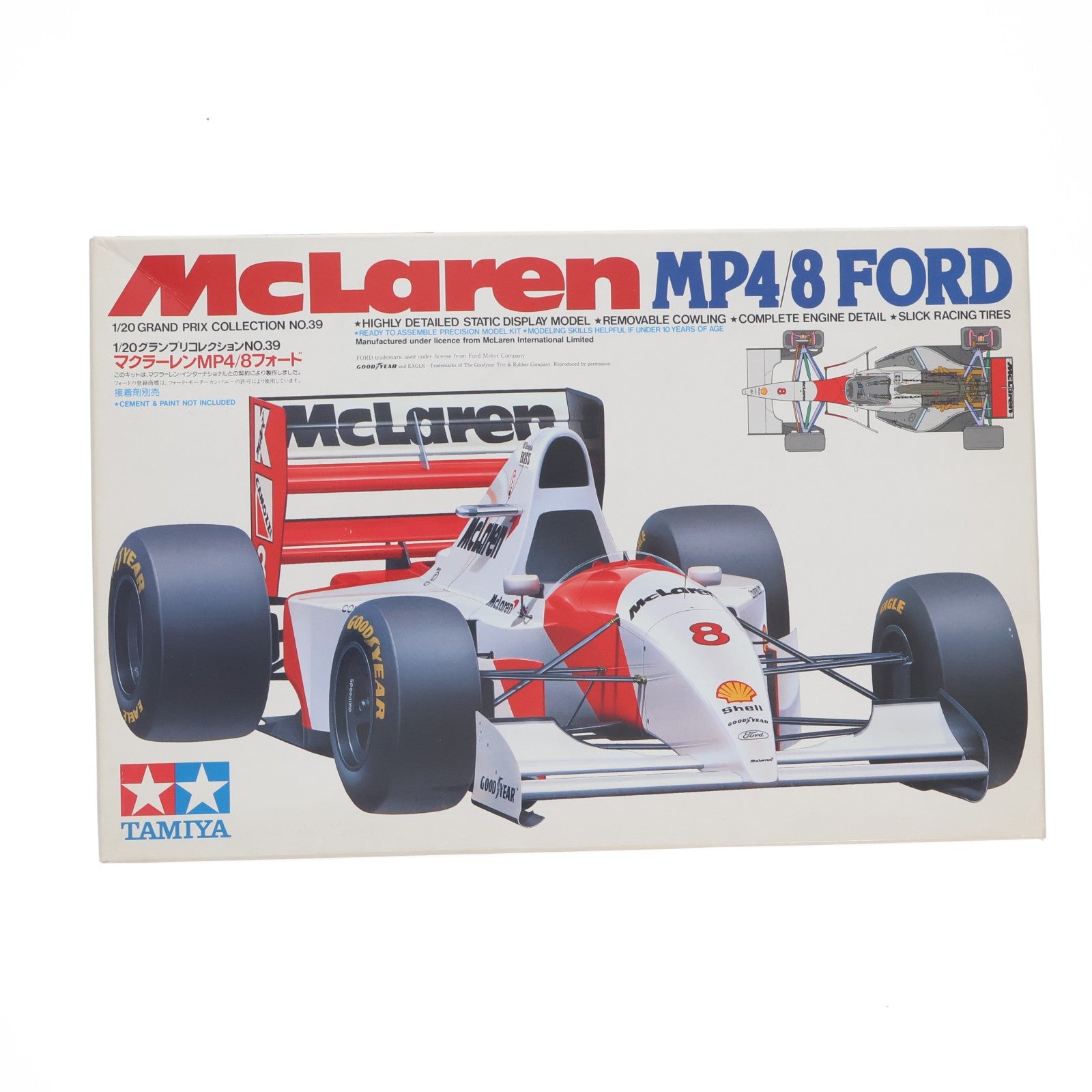 【中古即納】[PTM] グランプリコレクション No.39 1/20 マクラーレン MP4/8フォード ディスプレイモデル プラモデル(20039) タミヤ(19991231)