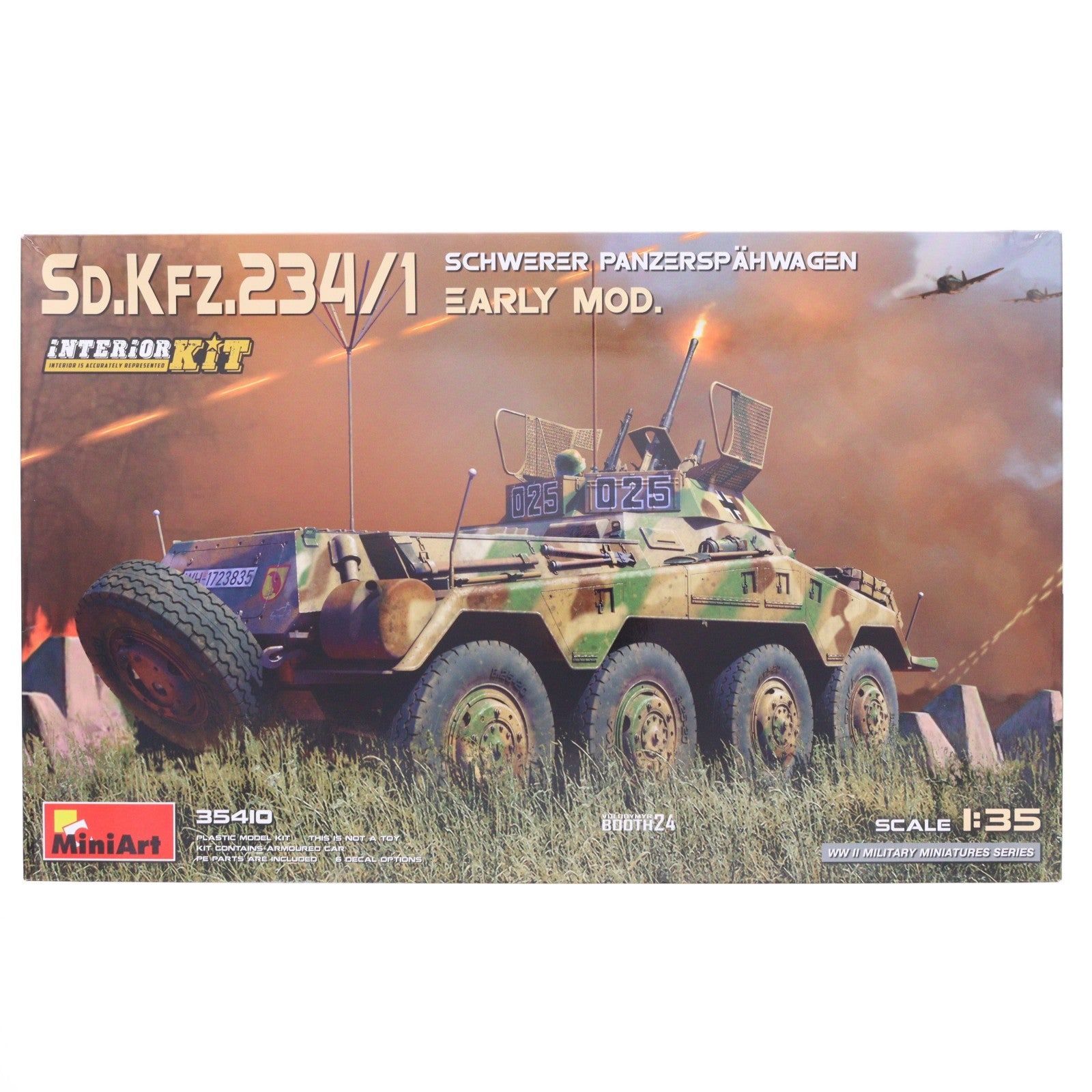 【中古即納】[PTM] 1/35 Sd.Kfz.234/1重装甲兵員輸送車 初期型 インテリアキット プラモデル(MA35410) MiniArt(ミニアート)(20250124)