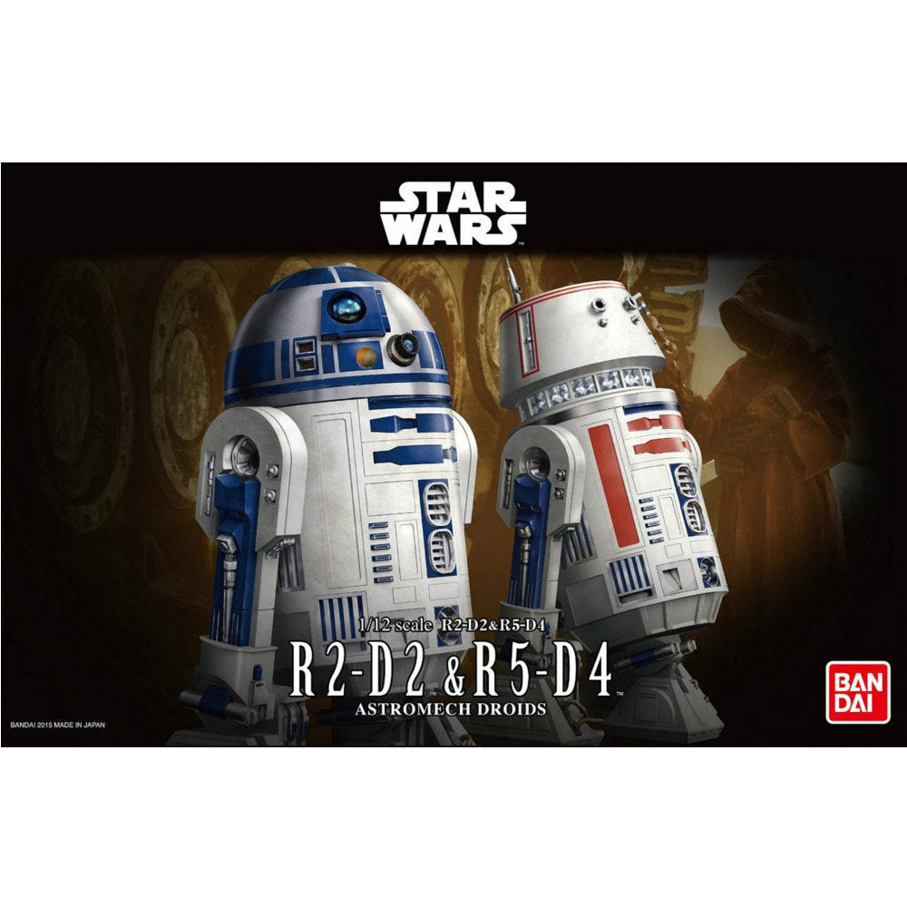 【中古即納】[PTM] 1/12 R2-D2&R5-D4 STAR WARS(スター・ウォーズ) プラモデル(195963) バンダイ(20181128)