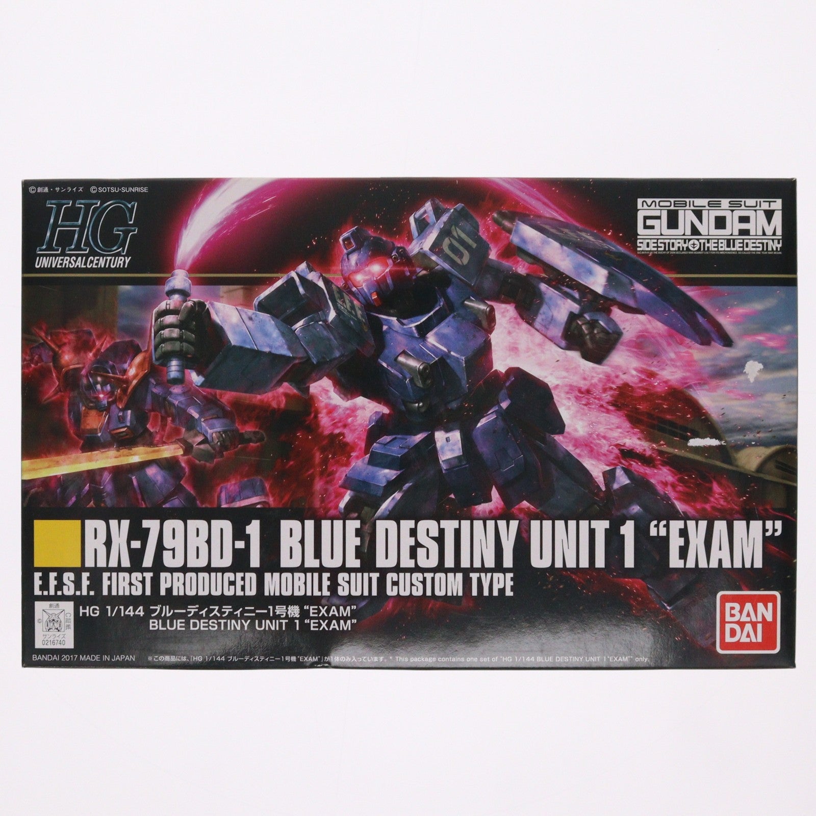 【中古即納】[PTM] HGUC 1/144 RX-79BD-1 ブルーディスティニー1号機 EXAM(エグザム) 機動戦士ガンダム外伝 THE BLUE DESTINY(ザ ブルー ディスティニー) プラモデル バンダイ(20180629)