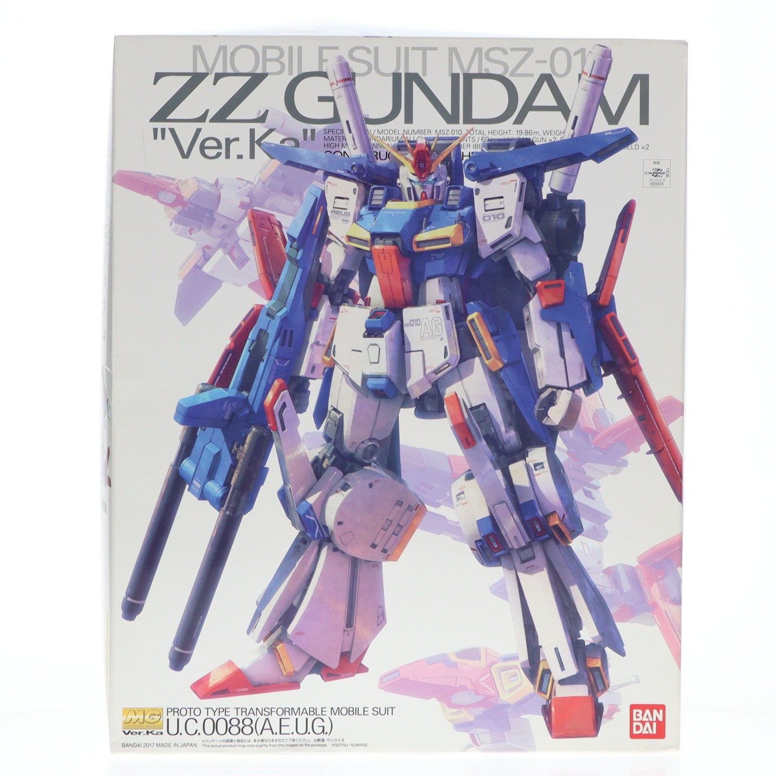 【中古即納】[PTM] MG 1/100 MSZ-010 ダブルゼータガンダム Ver.Ka 機動戦士ガンダムZZ(ダブルゼータ) プラモデル(0224519) バンダイ(20180330)