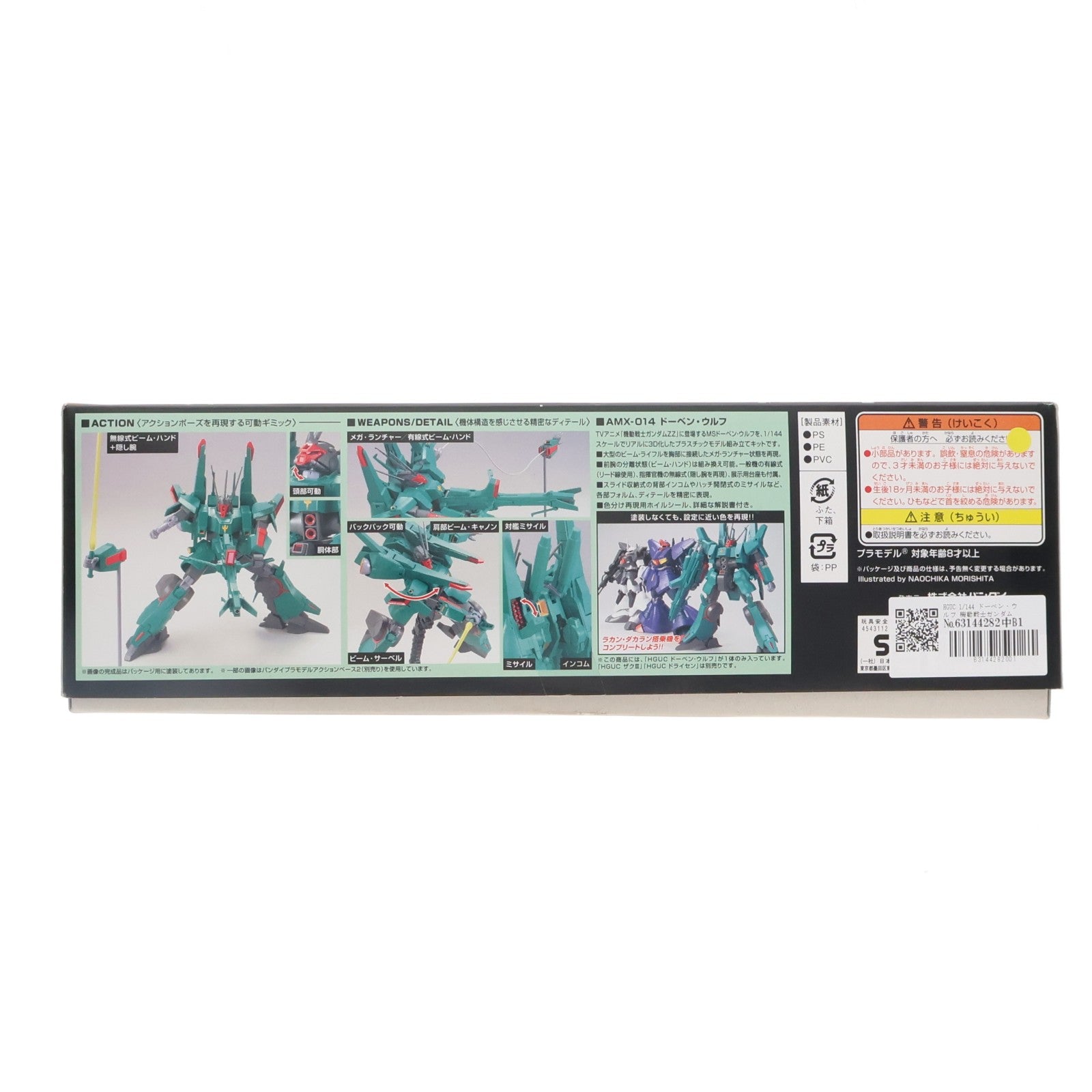 【中古即納】[PTM] HGUC 1/144 ドーベン・ウルフ 機動戦士ガンダムZZ(ダブルゼータ) プラモデル バンダイ(20171022)