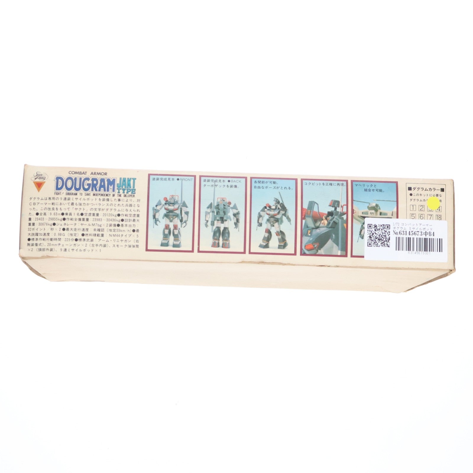 【中古即納】[PTM] 1/72 コンバットアーマー ダグラム ミサイルポッド装着タイプ 太陽の牙ダグラム シリーズ No.12 プラモデル(440026-4) タカラ(19991231)