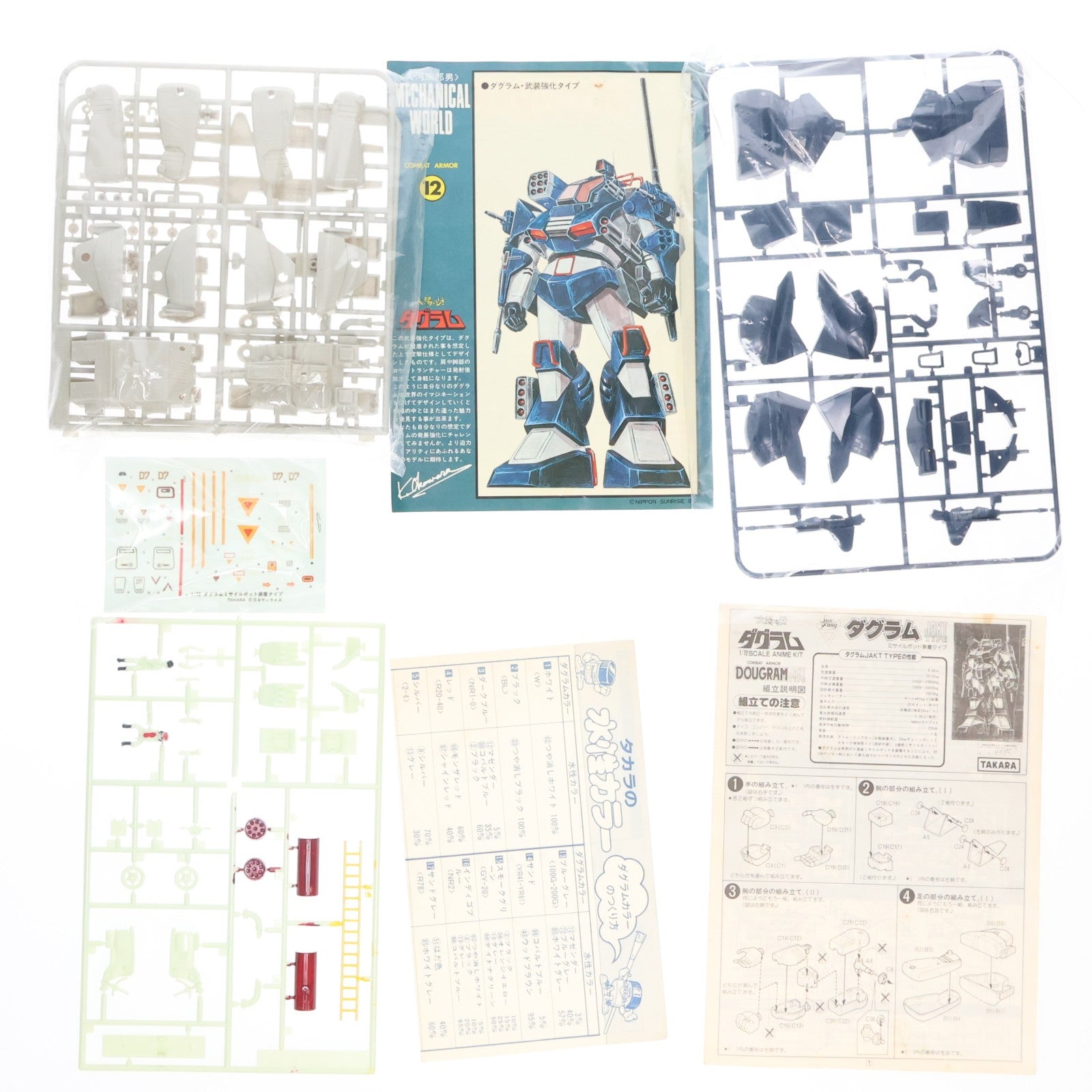 【中古即納】[PTM] 1/72 コンバットアーマー ダグラム ミサイルポッド装着タイプ 太陽の牙ダグラム シリーズ No.12 プラモデル(440026-4) タカラ(19991231)