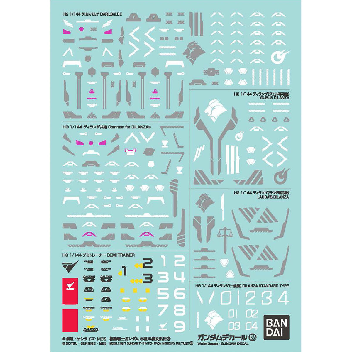 【中古即納】[PTM] ガンダムデカールNo.135 機動戦士ガンダム 水星の魔女汎用3 プラモデル用デカール バンダイスピリッツ(20241130)