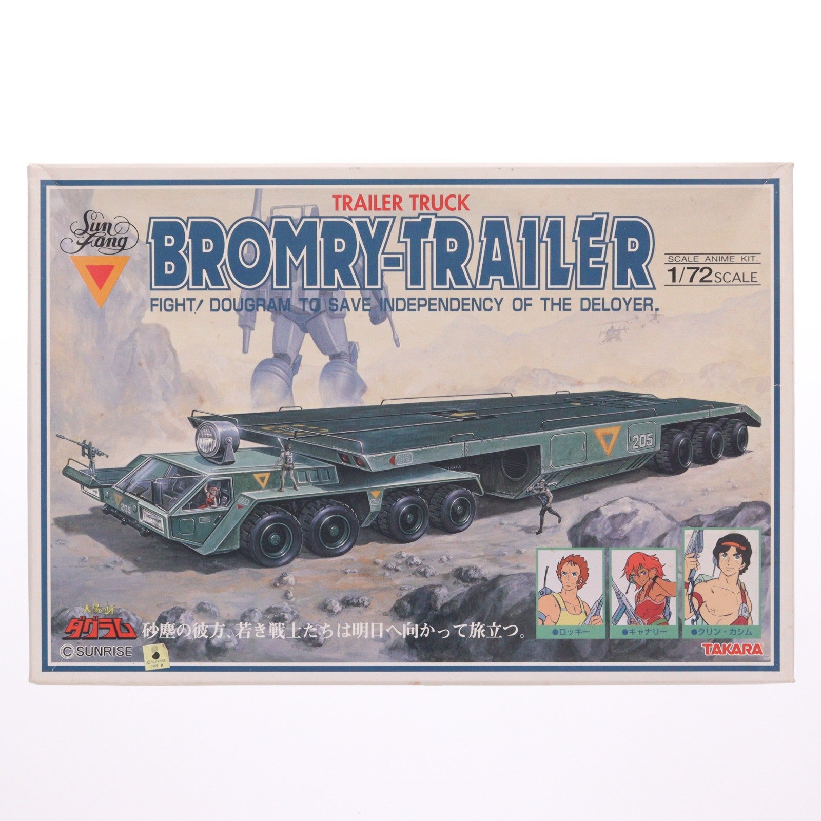 【中古即納】[PTM] コレクションシリーズNo.7 1/72 ブロムリートレーラー 太陽の牙ダグラム プラモデル(8038016) タカラ(19991231)
