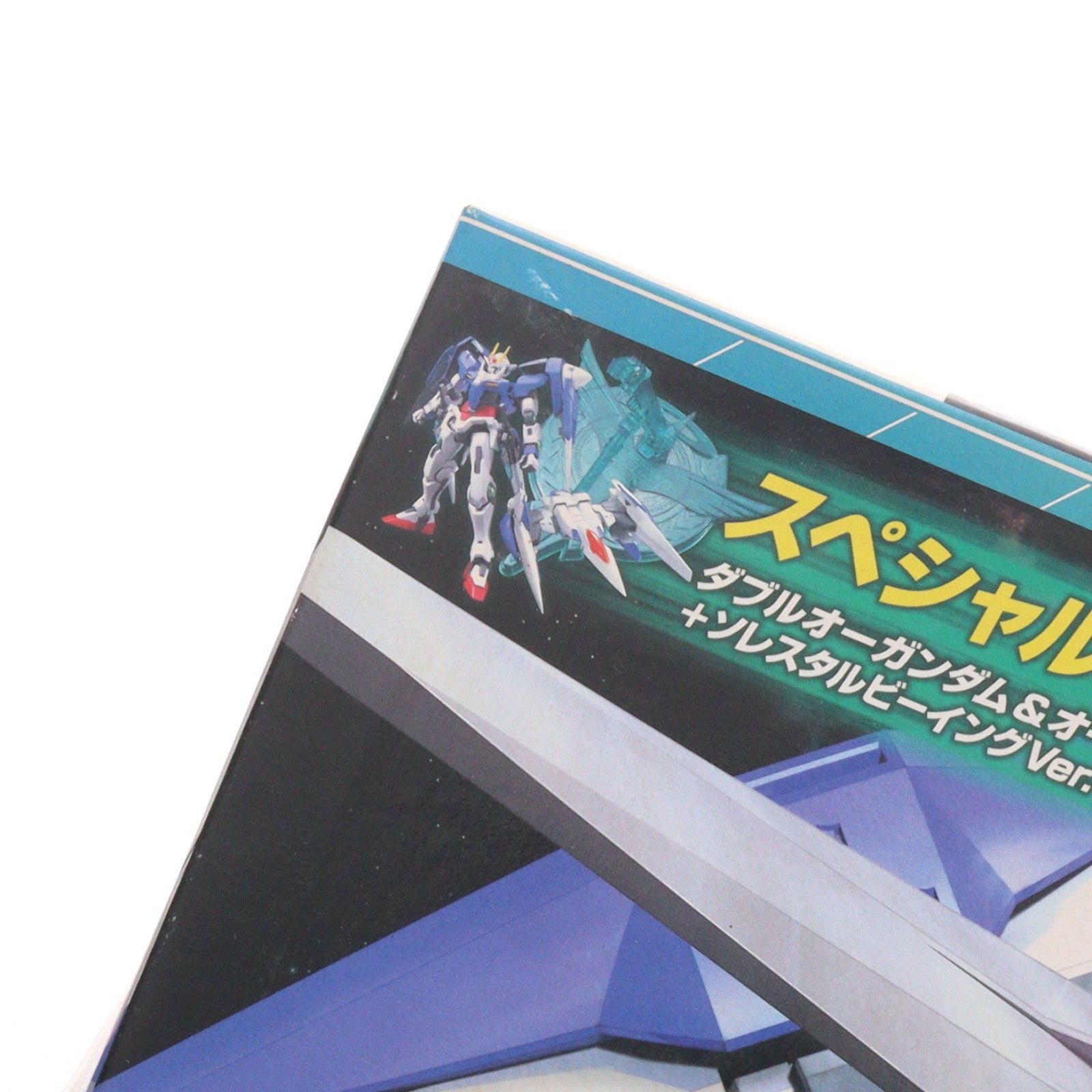 【中古即納】[PTM] 1/100 GN-0000+GNR-010 ダブルオーライザー(ダブルオーガンダム&オーライザー+ソレスタルビーイングVer.ベース クリアグリーン) スペシャル3点セット 機動戦士ガンダム00(ダブルオー) プラモデル(0156889) バンダイ(20081231)