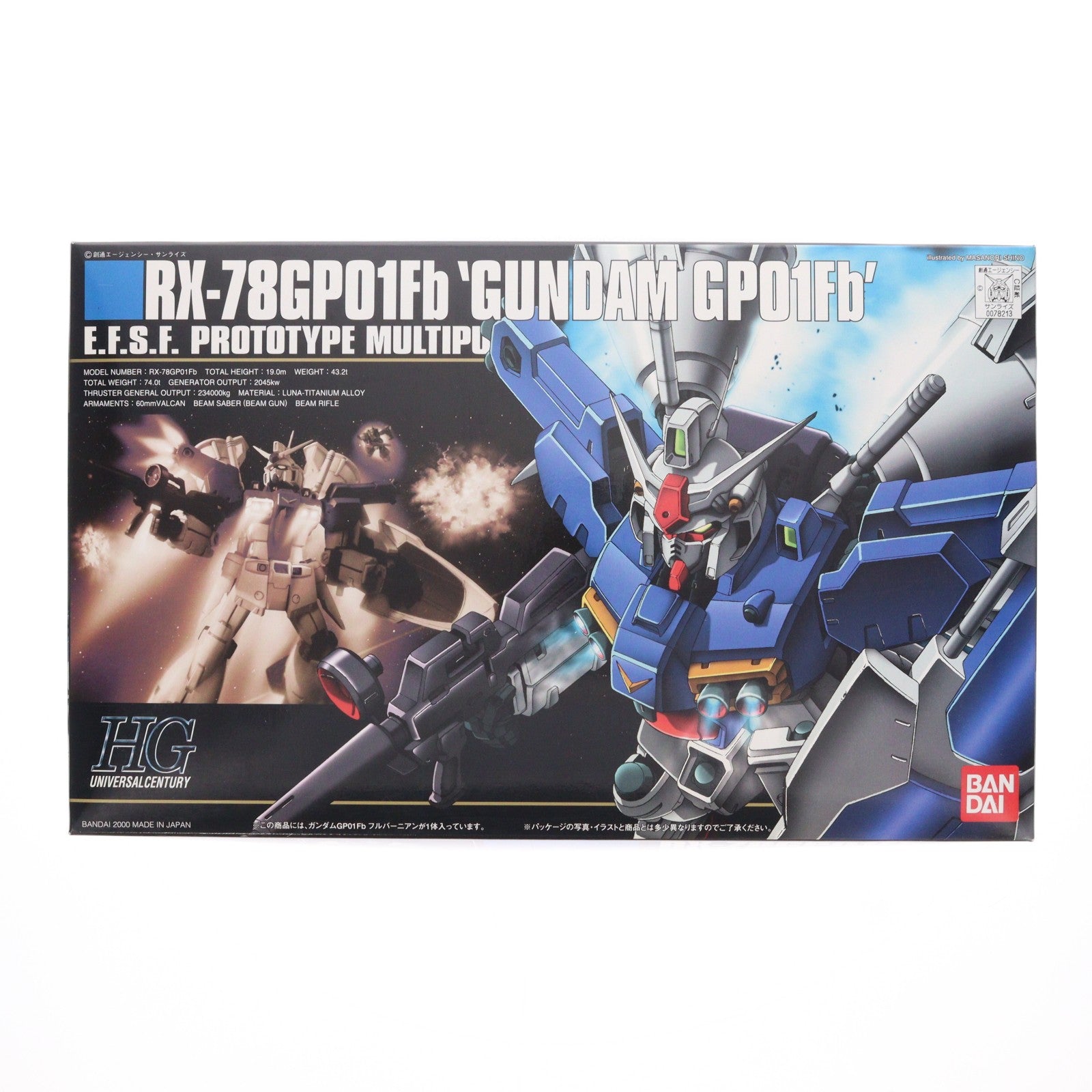 【中古即納】[PTM] HGUC 1/144 RX-78GP01Fb ガンダムGP01Fb(フルバーニアン) 機動戦士ガンダム0083 STARDUST MEMORY プラモデル(0078213) バンダイ(20001231)