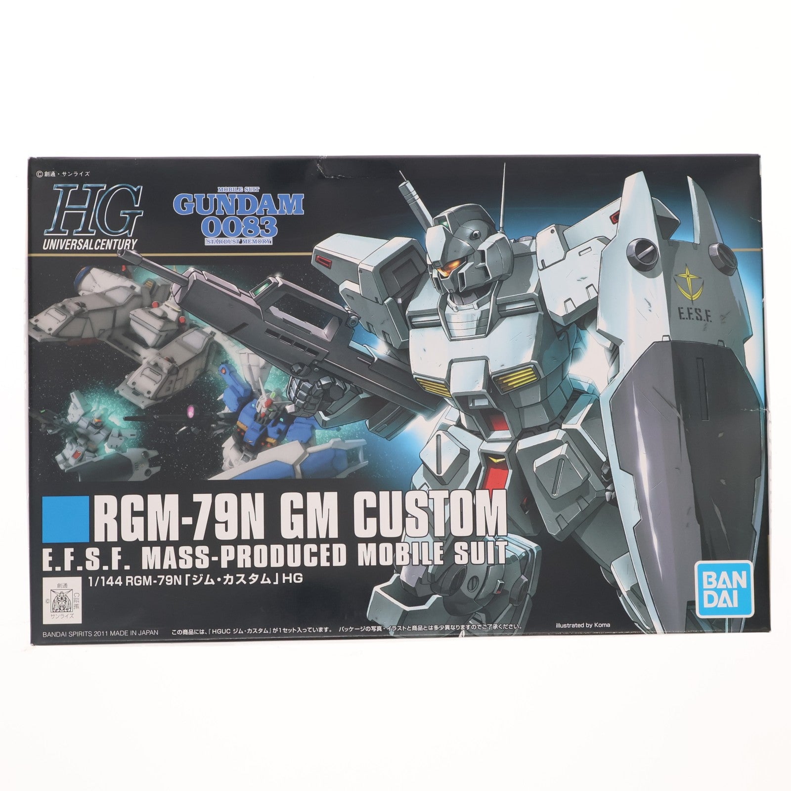 【中古即納】[PTM] HGUC 1/144 ジム・カスタム 機動戦士ガンダム0083 STARDUST MEMORY(スターダストメモリー) プラモデル バンダイスピリッツ(20240410)