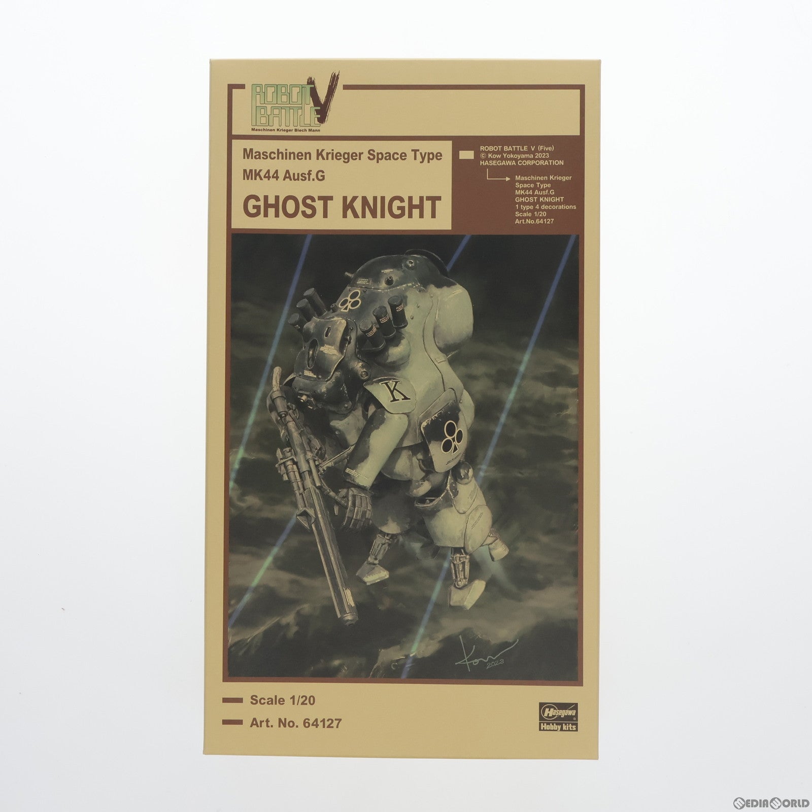 【中古即納】[PTM] 1/20 ロボットバトルV(ファイブ) 宇宙用重装甲戦闘服 MK44G型 ゴーストナイト Ma.K. マシーネンクリーガー プラモデル(64127) ハセガワ(20230326)