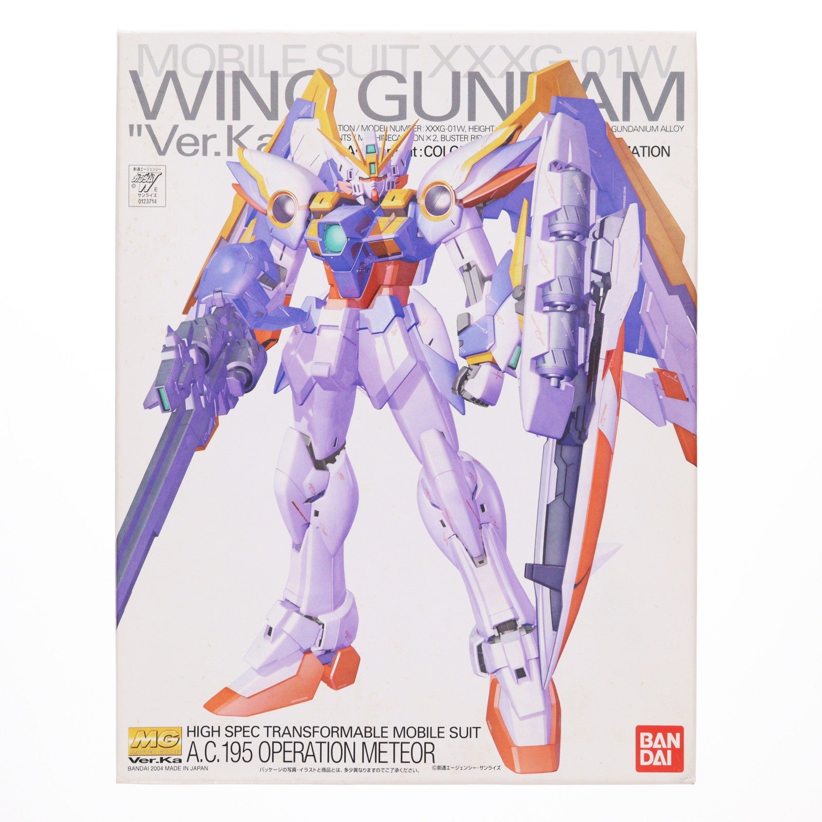 【中古即納】[PTM] MG 1/100 XXXG-01W ウイングガンダム(Ver.Ka) 新機動戦記ガンダムW(ウイング) プラモデル(0123714) バンダイ(20040331)