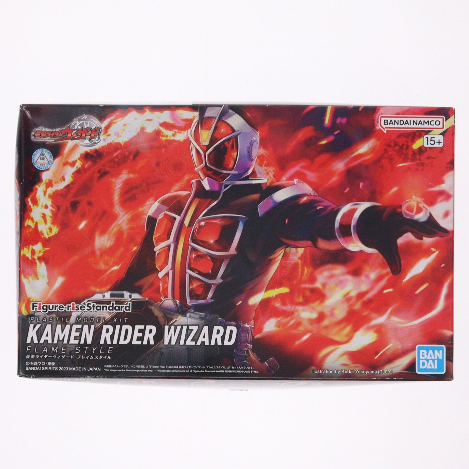 【中古即納】[PTM] Figure-rise Standard(フィギュアライズ スタンダード) 仮面ライダーウィザード フレイムスタイル プラモデル(5065320) バンダイスピリッツ(20230527)