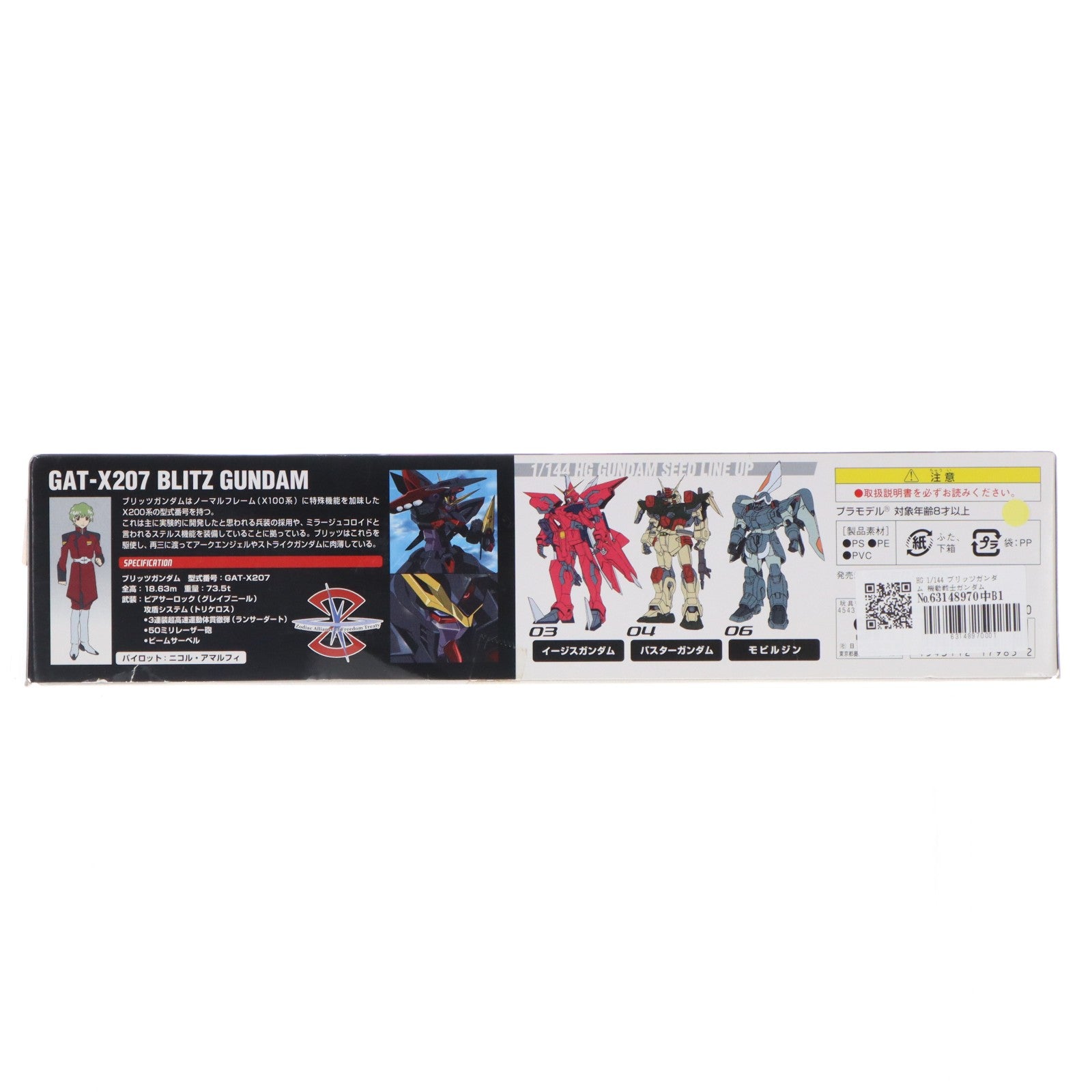 【中古即納】[PTM] HG 1/144 ブリッツガンダム 機動戦士ガンダムSEED(シード) プラモデル バンダイ(20030430)
