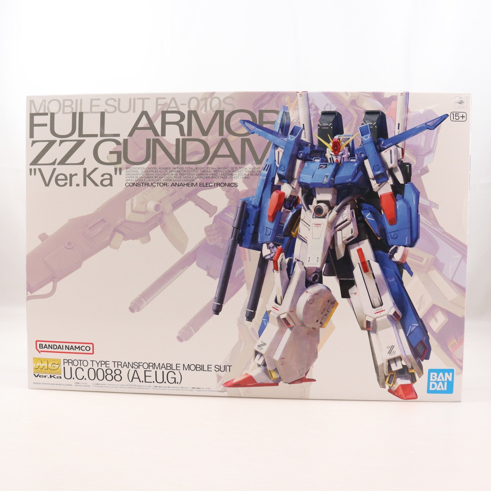【中古即納】[PTM] (再販) MG 1/100 フルアーマーZZガンダム Ver.Ka 機動戦士ガンダムZZ(ダブルゼータ) プラモデル(5072026) バンダイスピリッツ(20260415)