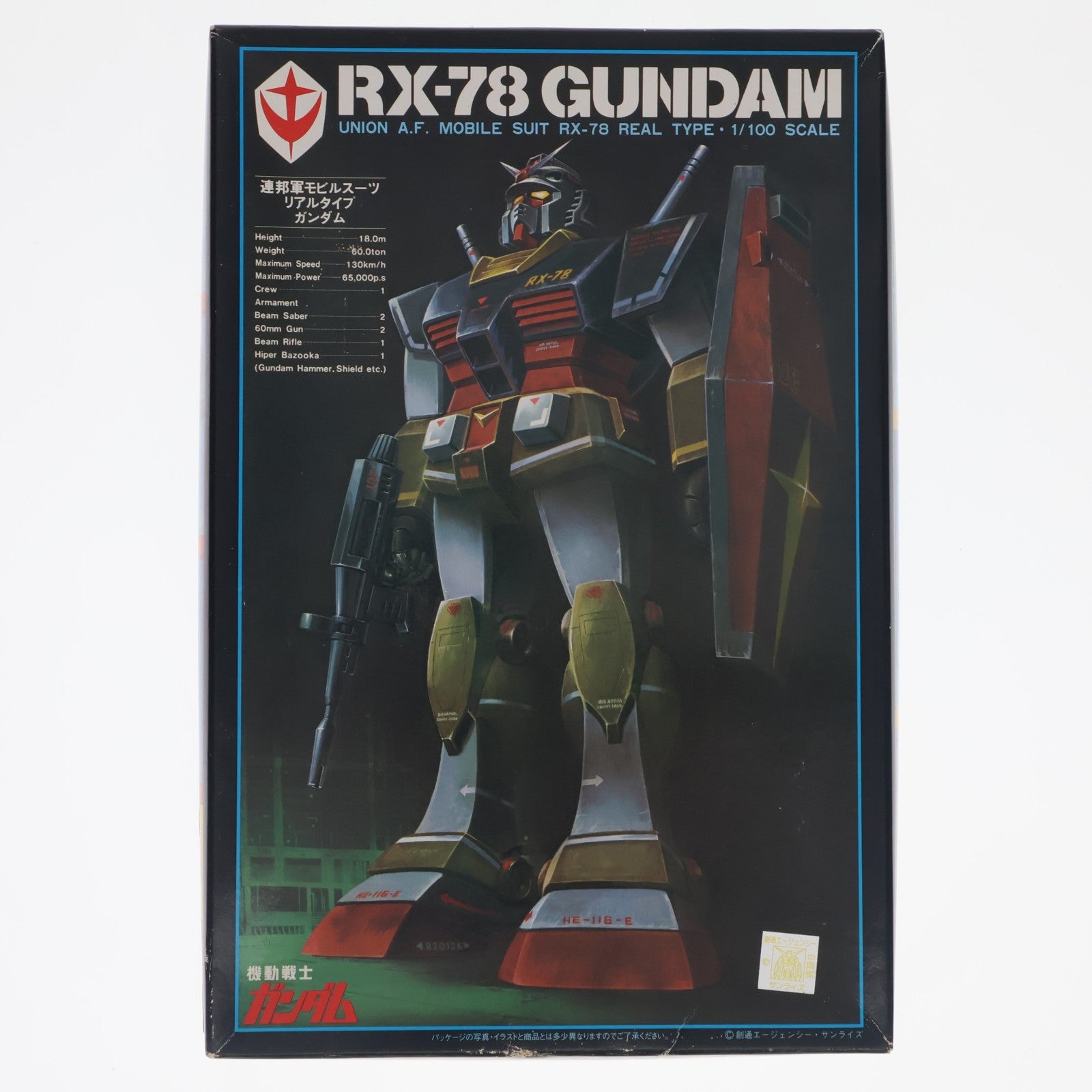 【中古即納】[PTM] 1/100 RX-78 リアルタイプ ガンダム 機動戦士ガンダム プラモデル(8727) バンダイ(19820331)