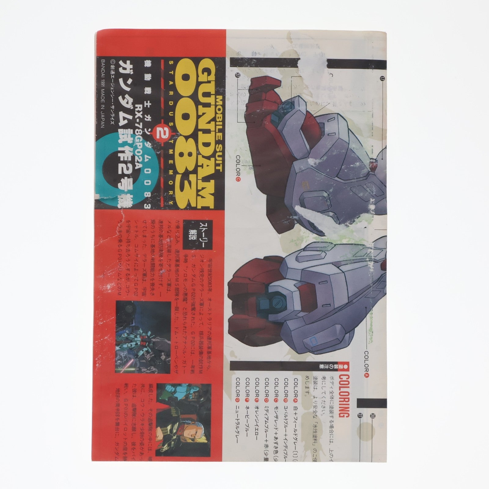 【中古即納】[PTM] 1/144 ガンダム RX-78 GP02A 機動戦士ガンダム0083 STARDUST MEMORY シリーズNo.2 プラモデル バンダイ(19991231)