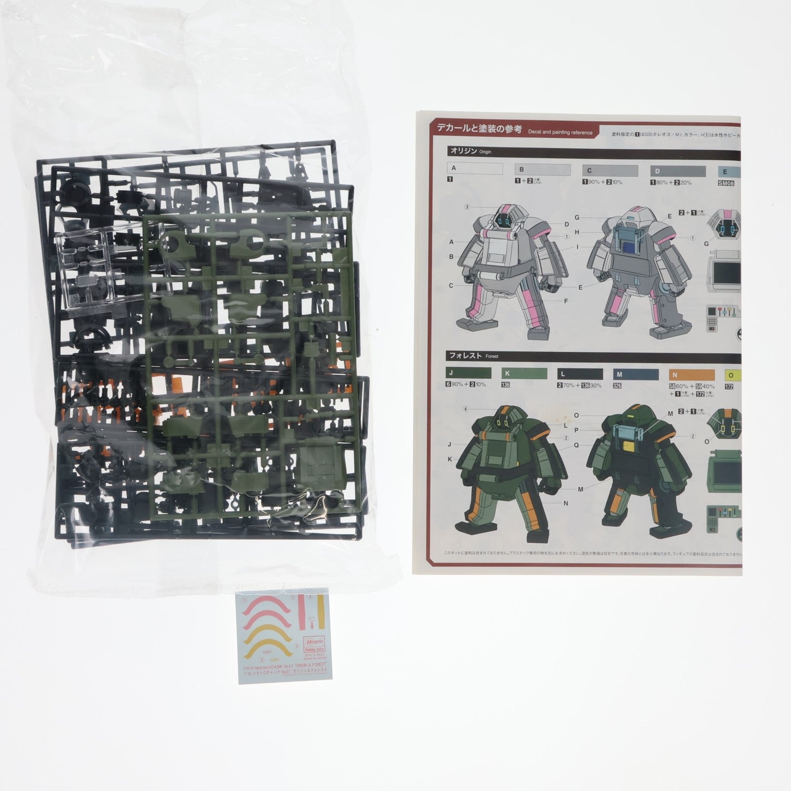 【中古即納】[PTM] クリエイターワークスシリーズ 1/35 メカトロチャンク No.01 『オリジン&フォレスト』 プラモデル(CW14) ハセガワ(20181226)