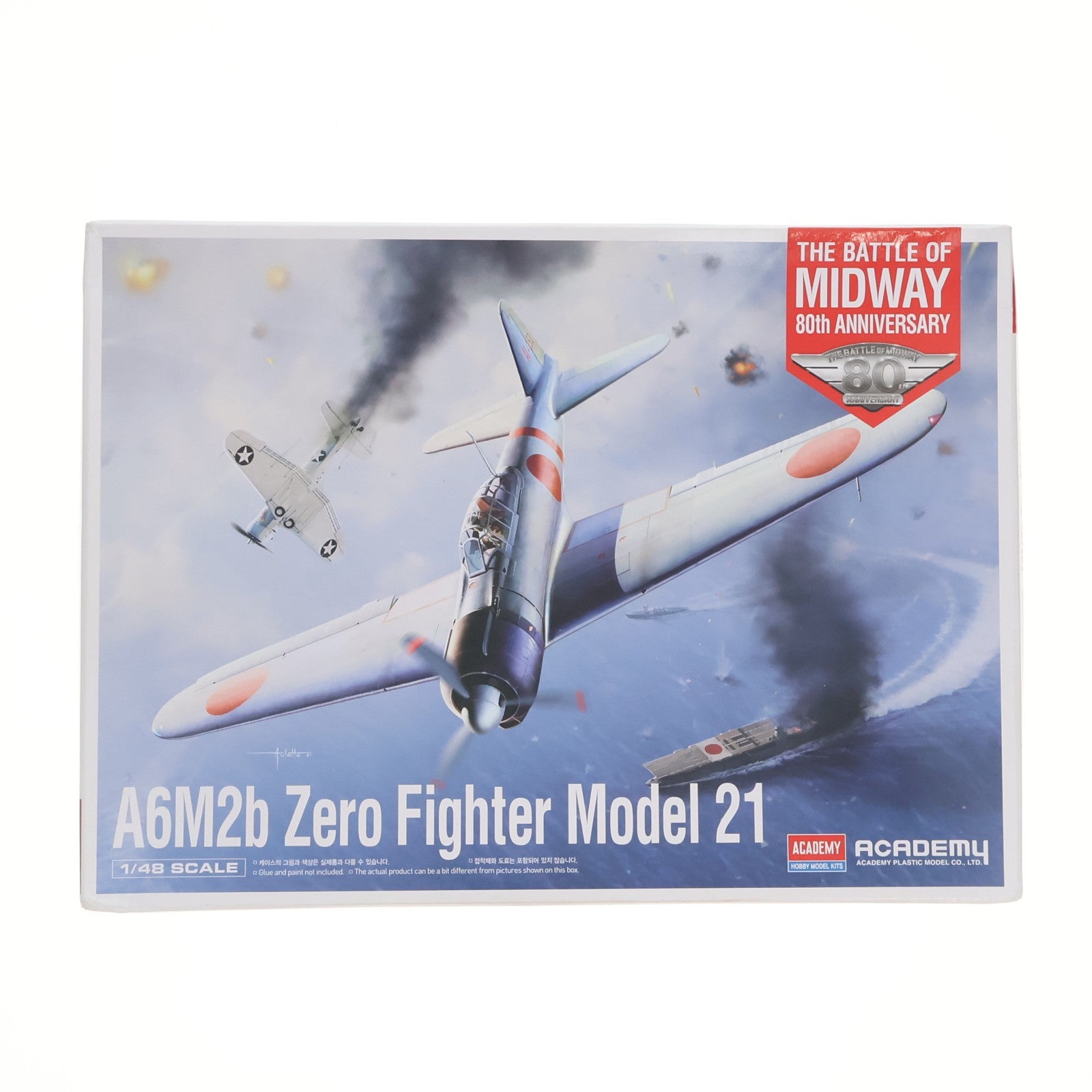 【中古即納】[PTM] 1/48 零式艦上戦闘機21型 『ミッドウェイの戦い』 プラモデル(12352) ACADEMY(アカデミー)(20221211)