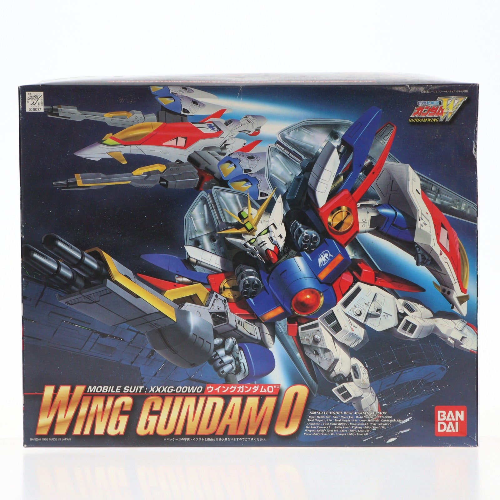 【中古即納】[PTM] 1/60 XXXG-00W0 ウイングガンダム0(ゼロ) 新機動戦記ガンダムW(ウィング) プラモデル(0048287) バンダイ(19951031)