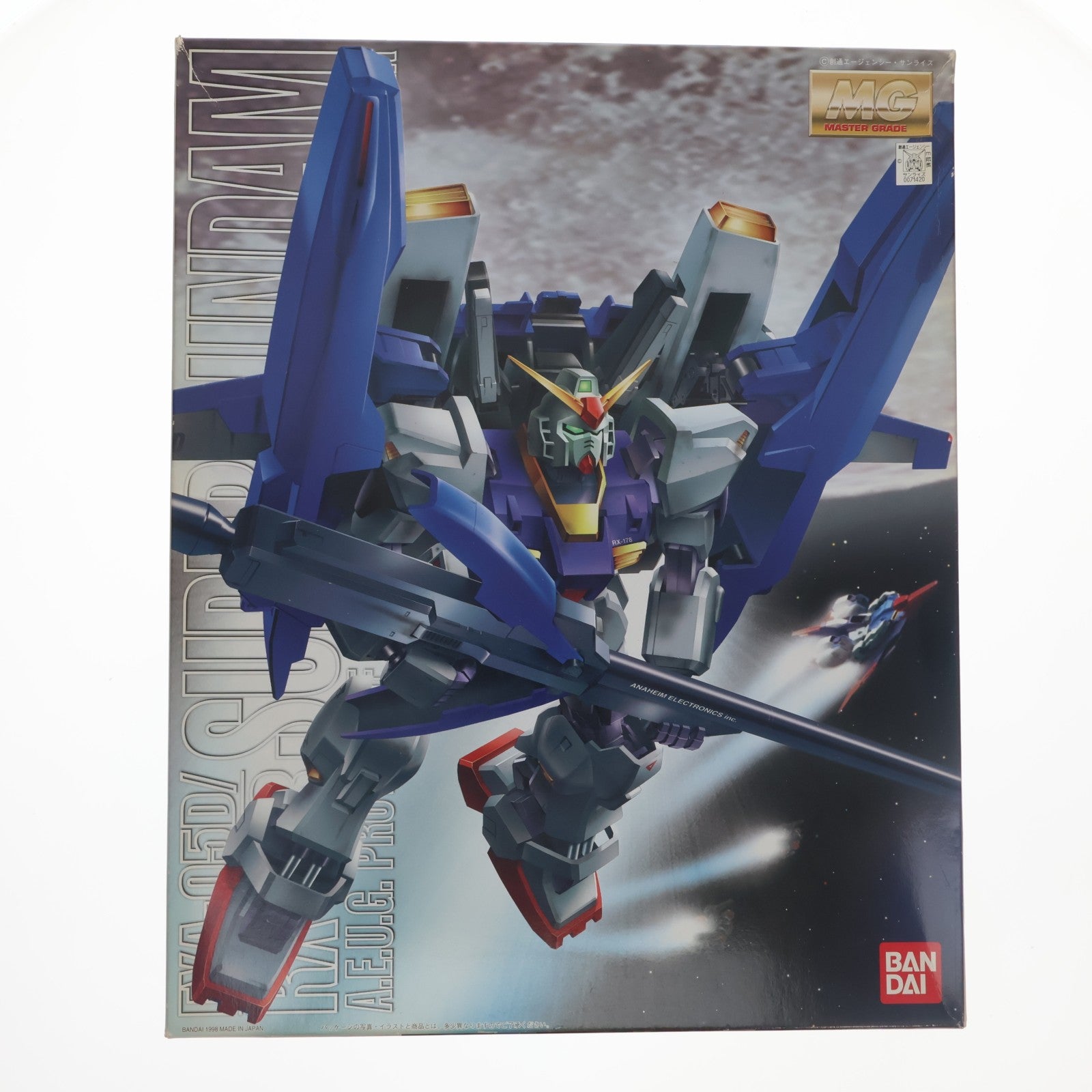 【中古即納】[PTM] MG 1/100 FXA-05D + RX-178 スーパーガンダム 反地球連邦政府組織(エゥーゴ) 試作型モビルスーツ支援戦闘機装備型 機動戦士Zガンダム プラモデル(0071420) バンダイ(20170421)