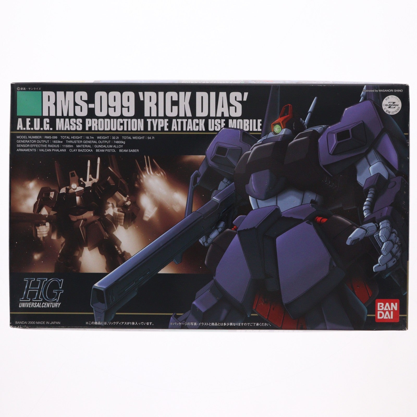 【中古即納】[PTM] HGUC 1/144 RMS-099 リックディアス 機動戦士Zガンダム プラモデル(0076369) バンダイ(20170428)