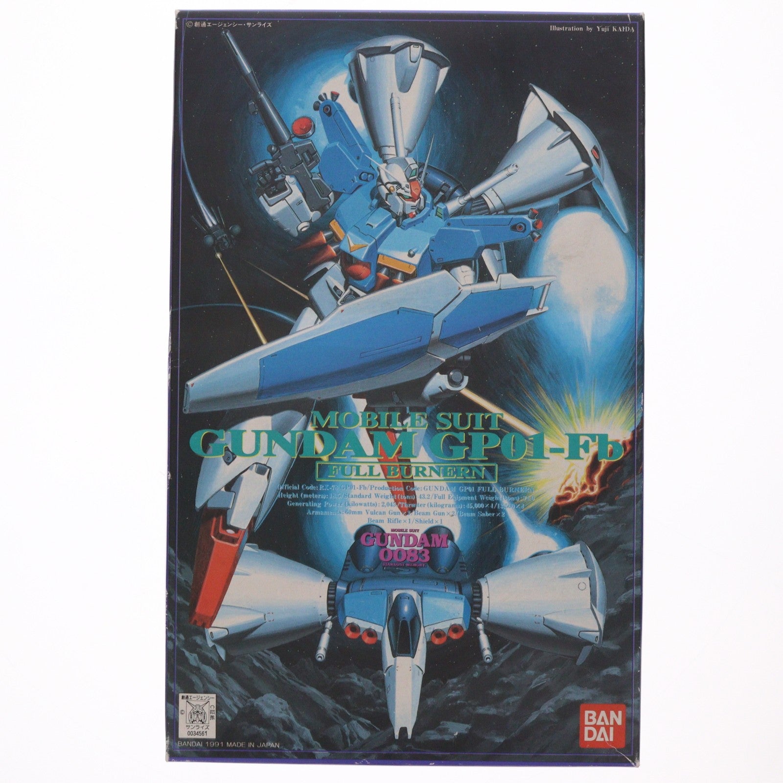 【中古即納】[PTM] 1/144 ガンダム RX-78 GP01-Fb(フルバーニアン) 機動戦士ガンダム0083 STARDUST MEMORY(スターダストメモリー) シリーズNo.3 プラモデル バンダイ(19940101)