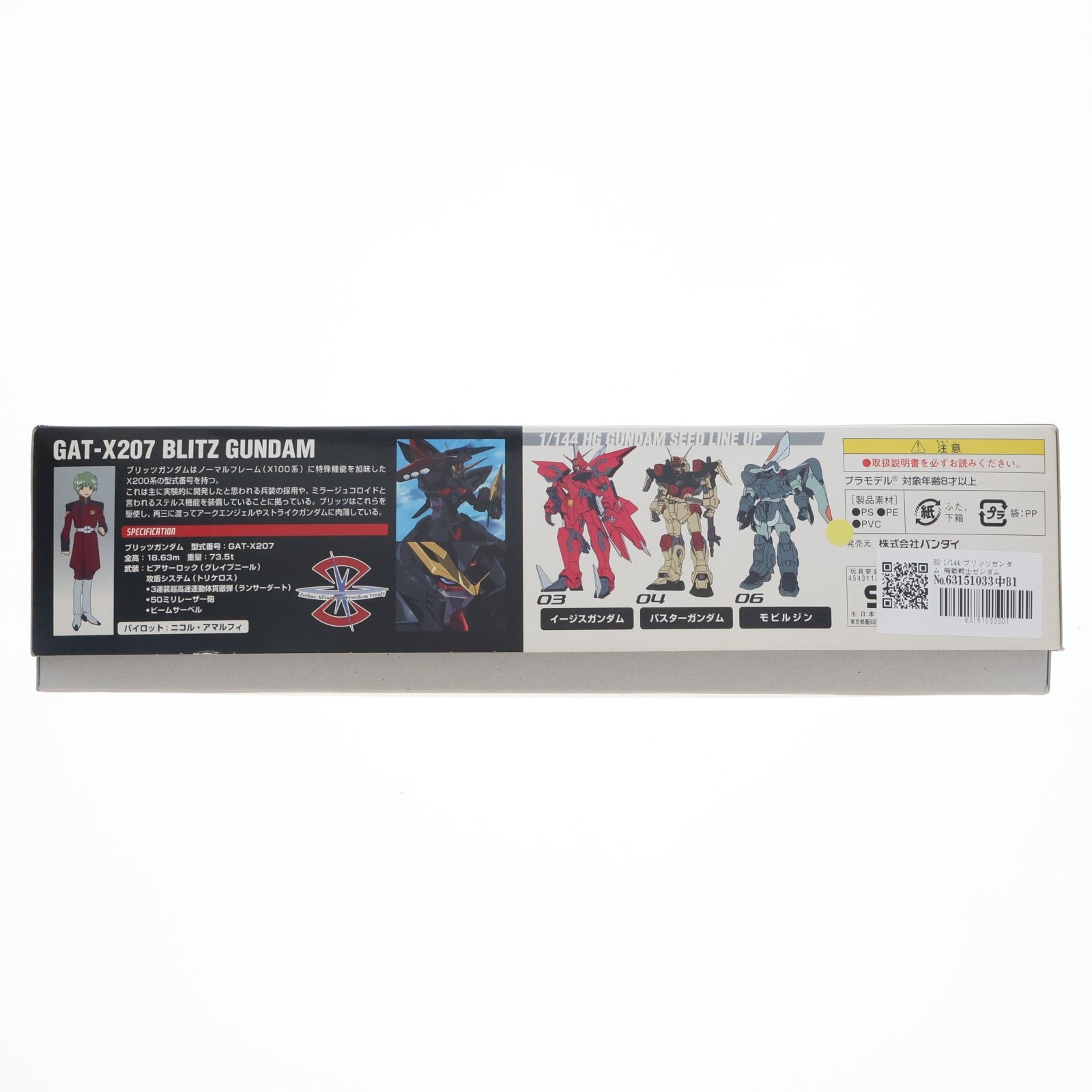 【中古即納】[PTM] HG 1/144 ブリッツガンダム 機動戦士ガンダムSEED(シード) プラモデル バンダイ(20030430)