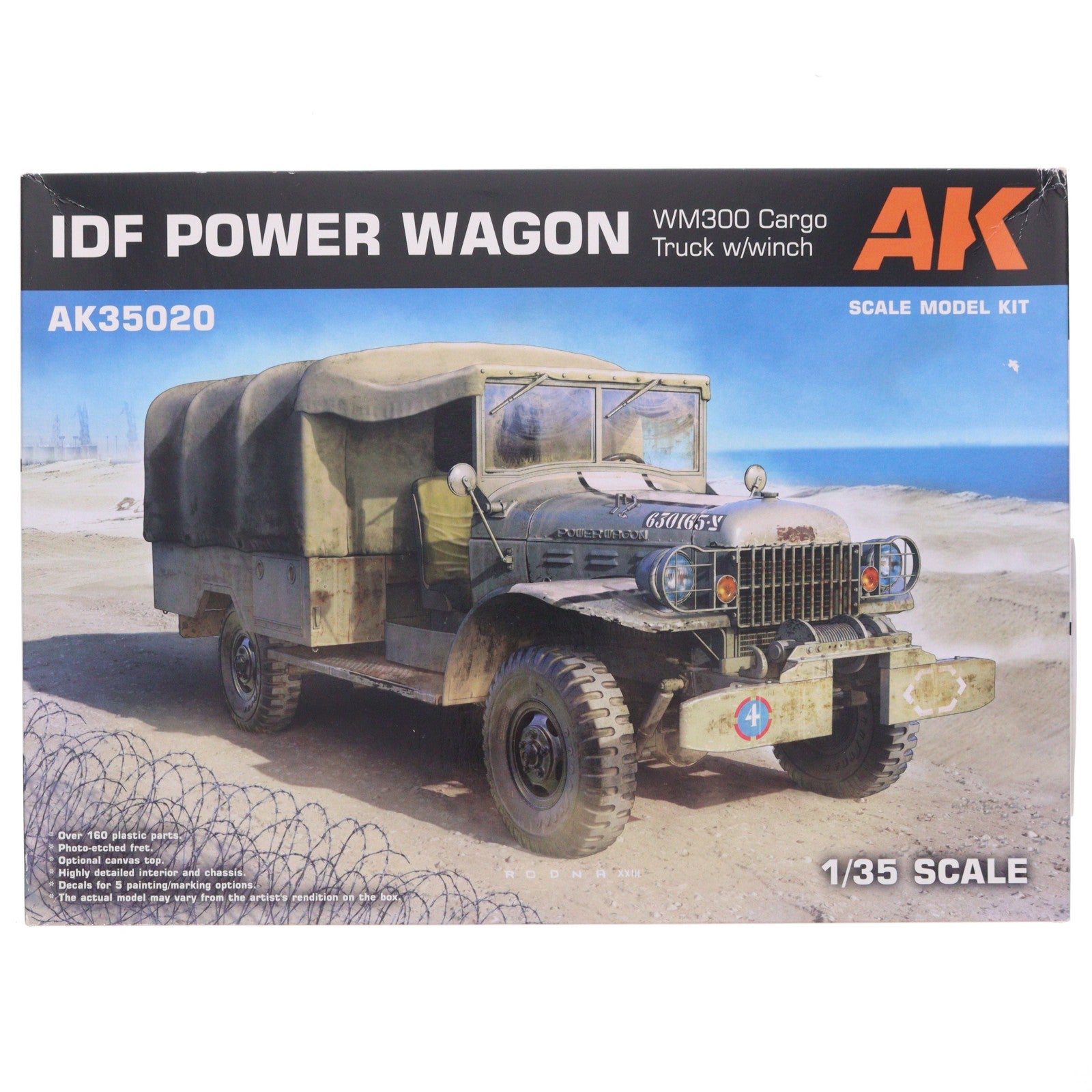 【中古即納】[PTM] 1/35 イスラエル国防軍 IDF パワーワゴン WM300 カーゴトラック ウインチ装備タイプ プラモデル(AK35020) AK Interactive(AKインタラクティブ)(20240822)