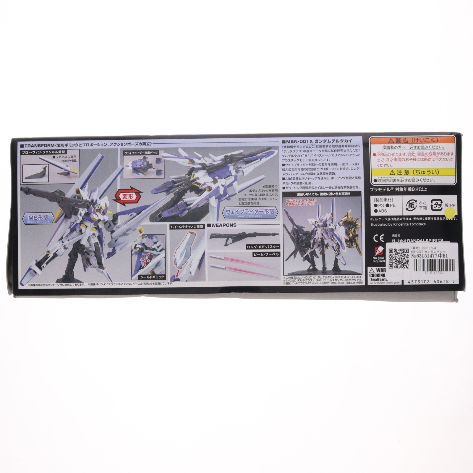 【中古即納】[PTM] (再販) HGUC 1/144 MSN-001X ガンダムデルタカイ 機動戦士ガンダムUC(ユニコーン) MSV プラモデル(5060678) バンダイスピリッツ(20240907)