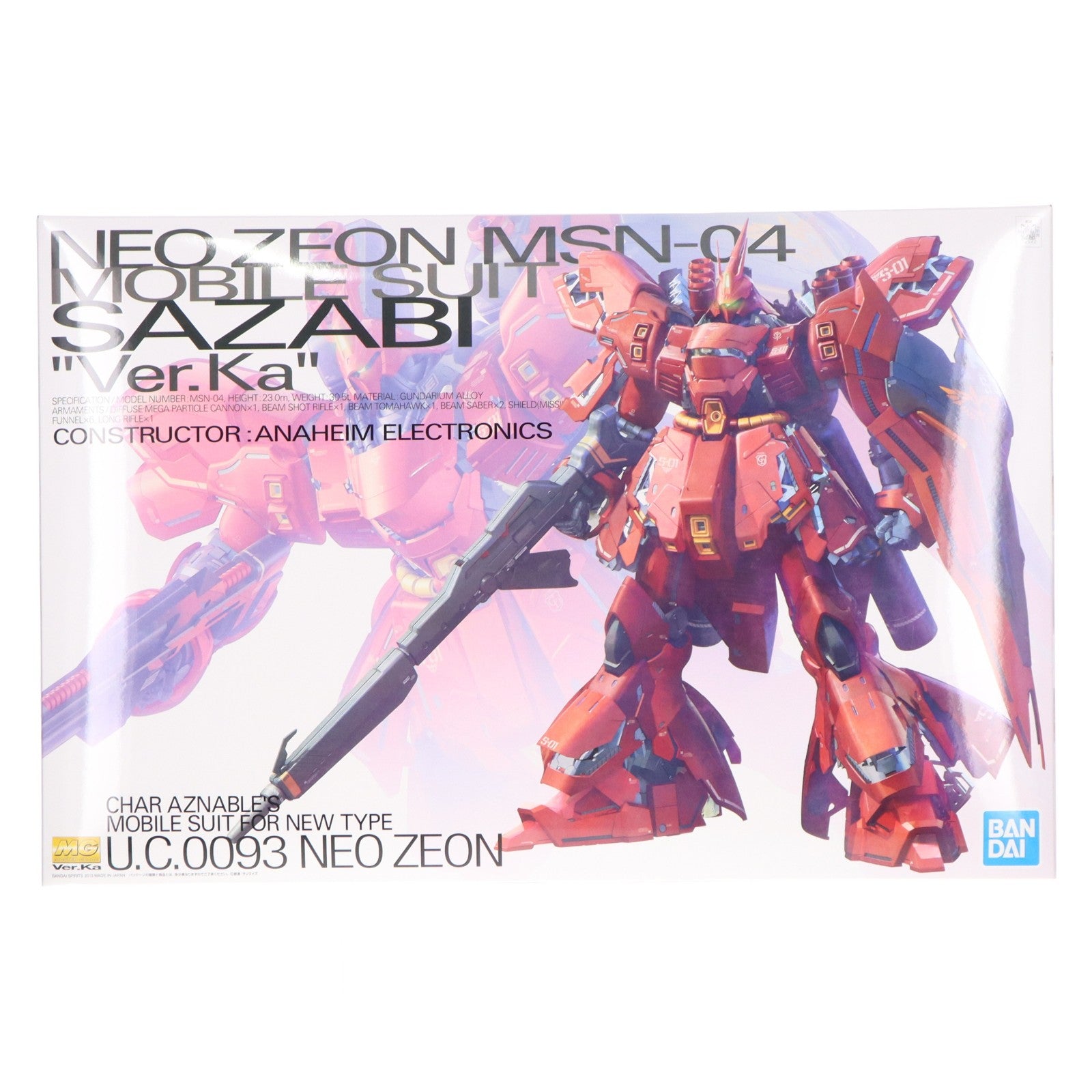【中古即納】[PTM] (再販) MG 1/100 MSN-04 サザビー Ver.Ka 機動戦士ガンダム 逆襲のシャア プラモデル(5055457) バンダイスピリッツ(20260121)