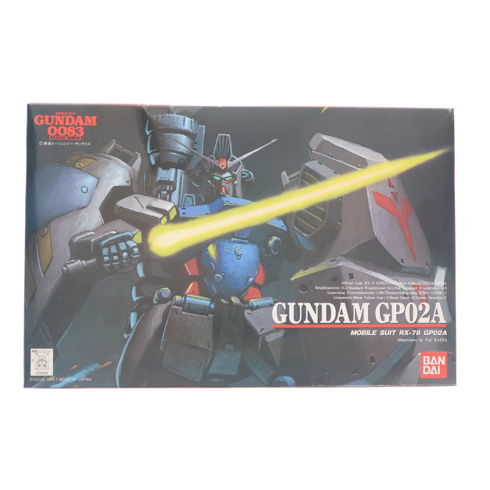 【中古即納】[PTM] 1/144 ガンダム RX-78 GP02A 機動戦士ガンダム0083 STARDUST MEMORY シリーズNo.2 プラモデル バンダイ(19991231)
