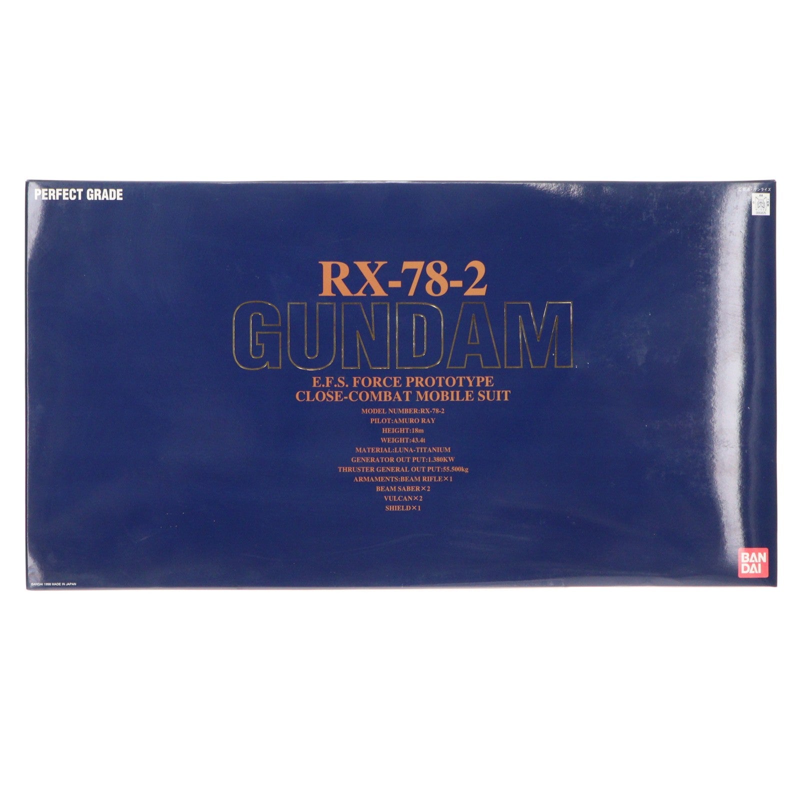 【中古即納】[PTM] PG 1/60 RX-78-2 ガンダム 機動戦士ガンダム プラモデル(0060625) バンダイ(19981009)