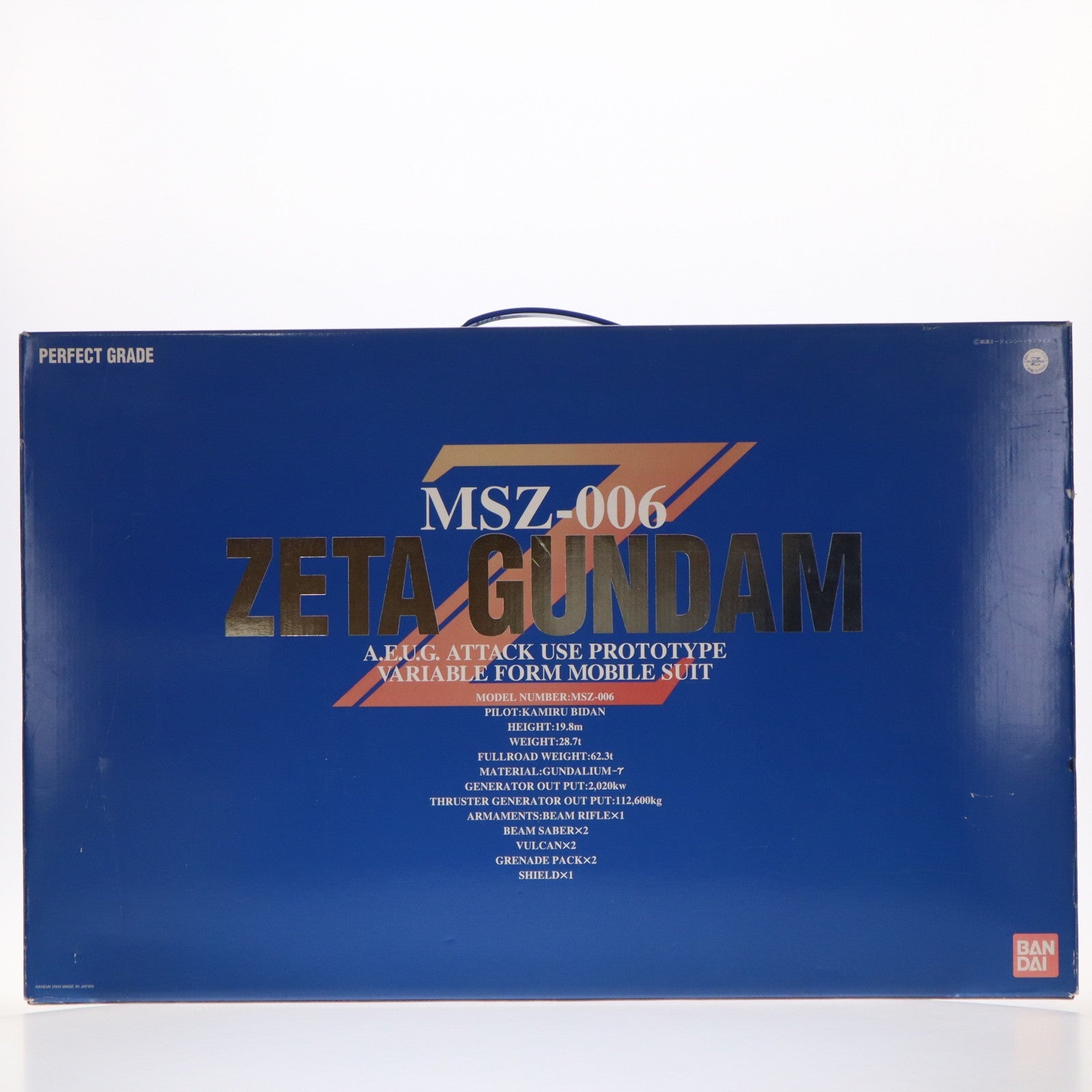 【中古即納】[PTM] PG 1/60 MSZ-006 Zガンダム 機動戦士Zガンダム プラモデル(0075680) バンダイ(20000303)