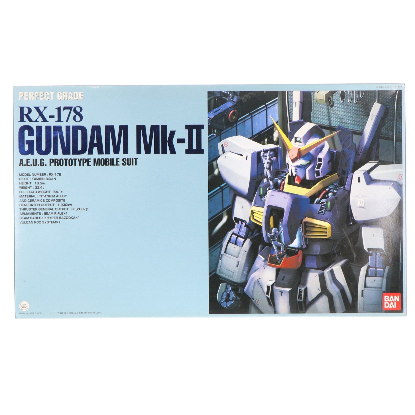【中古即納】[PTM] PG 1/60 RX-178 ガンダムMk-II(エゥーゴ) 機動戦士Zガンダム プラモデル(0106047) バンダイ(20011122)