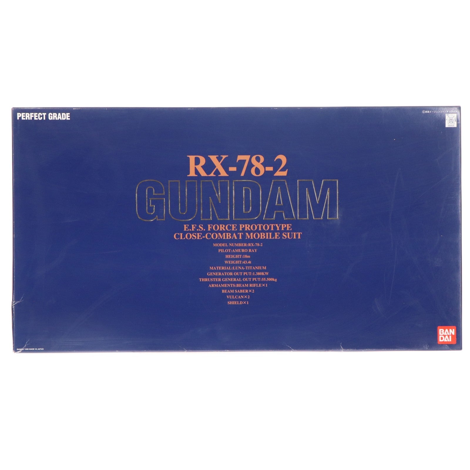 【中古即納】[PTM] PG 1/60 RX-78-2 ガンダム 機動戦士ガンダム プラモデル(0060625) バンダイ(19981009)