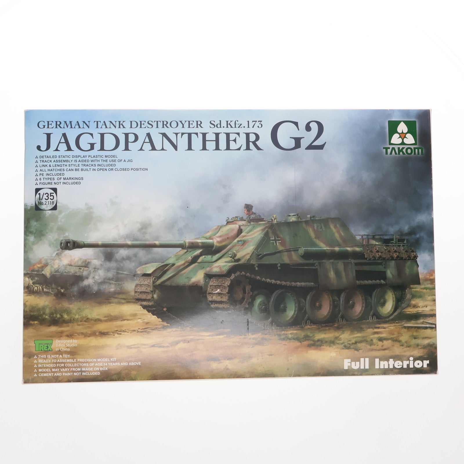 【中古即納】[PTM] 1/35 ドイツ 重駆逐戦車 Sd.Kfz.173 ヤークトパンター G2w/フルインテリア プラモデル(TKO2118) TAKOM(タコム)(20190127)
