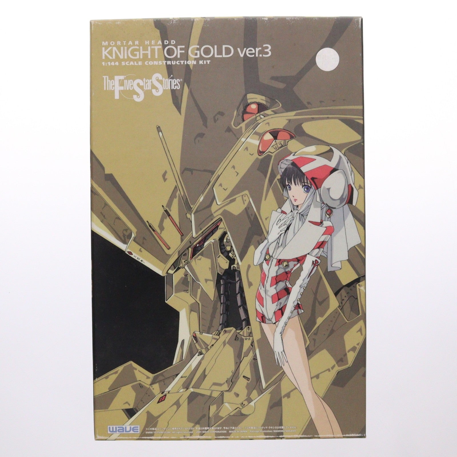 【中古即納】[PTM] 1/144 ナイト・オブ・ゴールド バージョン3 ゴールドメッキタイプ ファイブスター物語 シリーズNo.05 プラモデル(FS-108) ウェーブ(WAVE)(20030110)