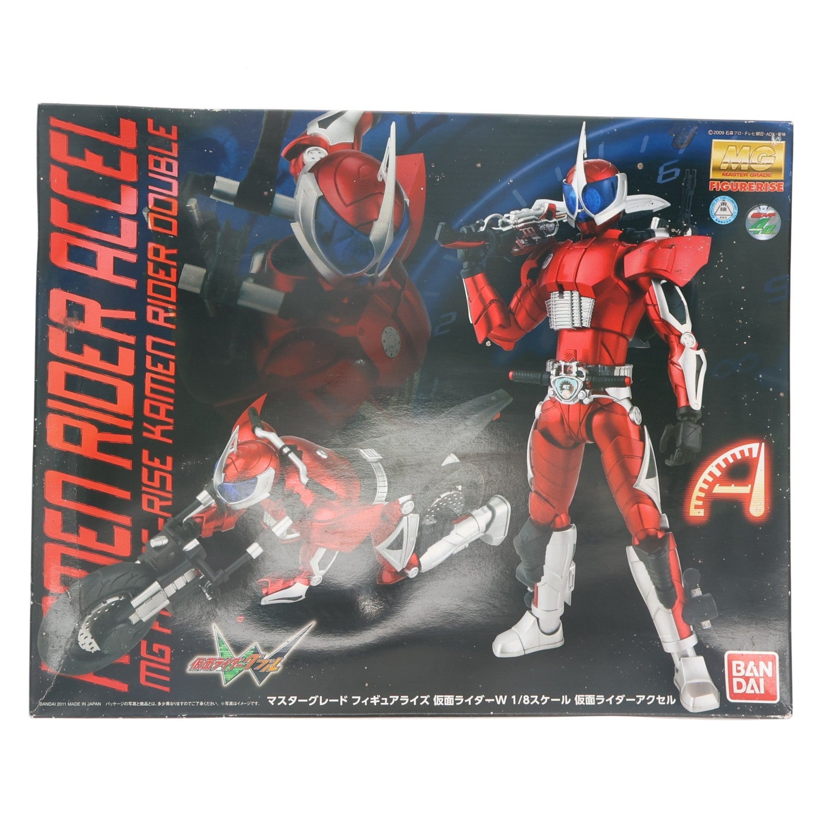 【中古即納】[PTM] MG FIGURE-RISE(フィギュアライズ) 1/8 仮面ライダーアクセル 仮面ライダーW(ダブル) プラモデル(0167086) バンダイ(20110305)