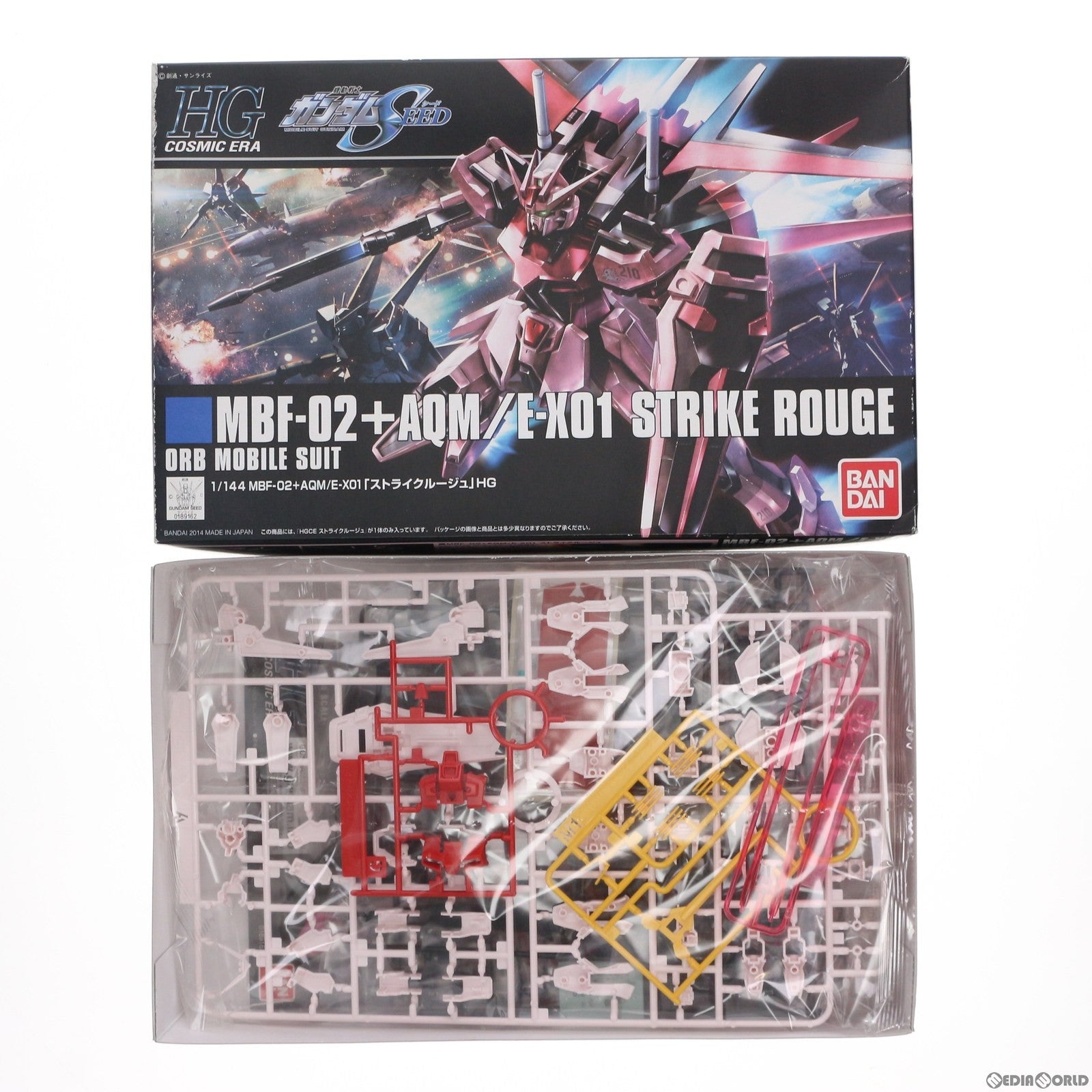 【中古即納】[PTM] HGCE 1/144 MBF-02+AQM/E-X01 ストライクルージュ 機動戦士ガンダムSEED(シード) シリーズ No.176 プラモデル(0189162) バンダイ(20180824)